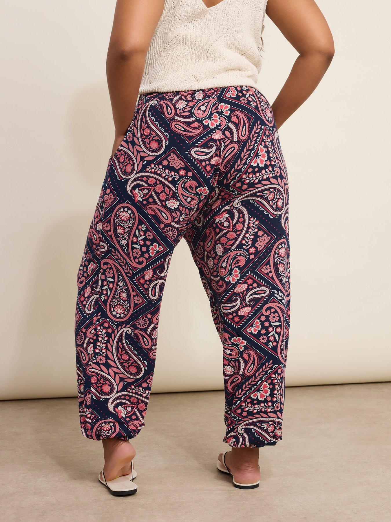 Image 2 of 4 of Yours Curve Cuffed Harem Trouser - Black