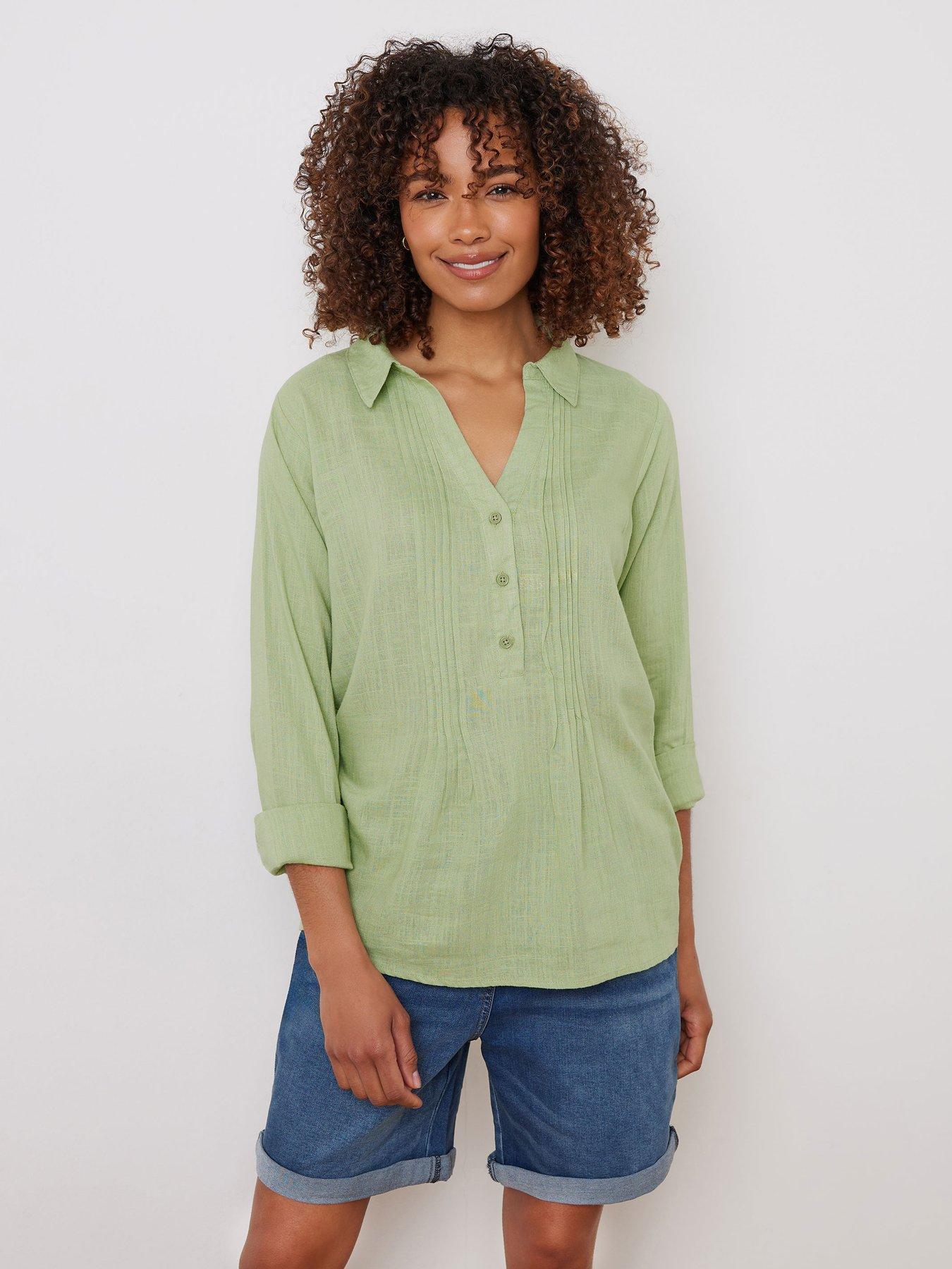 undefined Pintuck Linen Shirt