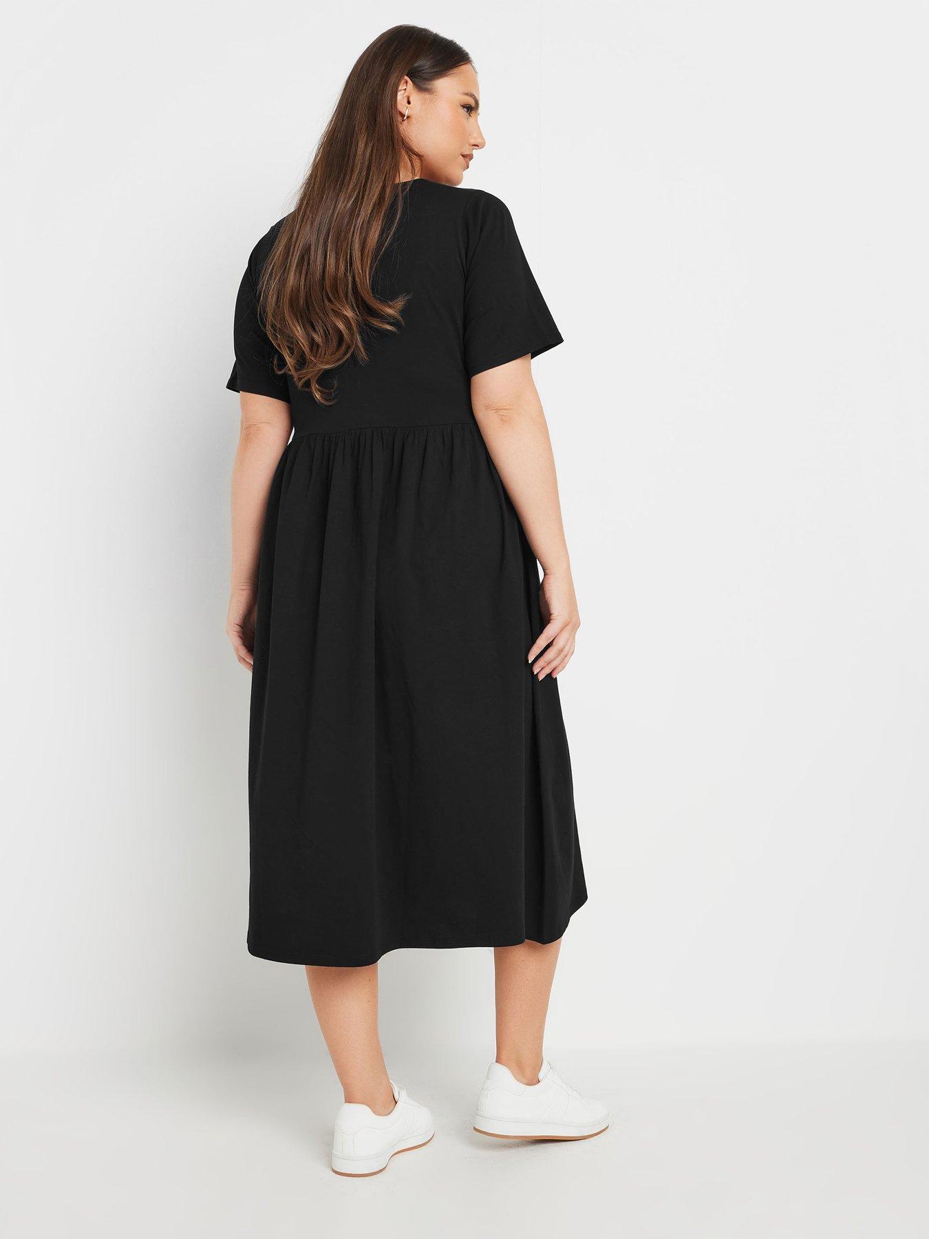 Image 2 of 4 of Yours Curve Bow Front Throw On Dress
