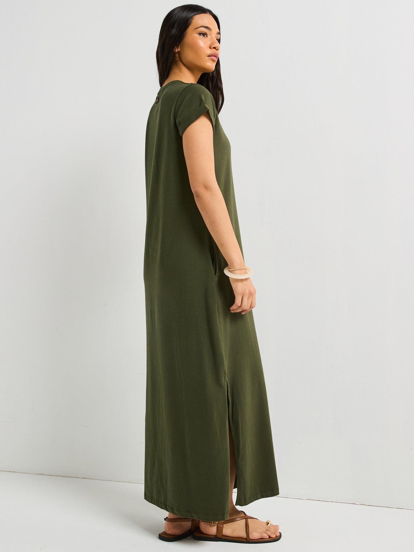 Image 2 of 5 of Barbour International Palma Maxi Dress - Green