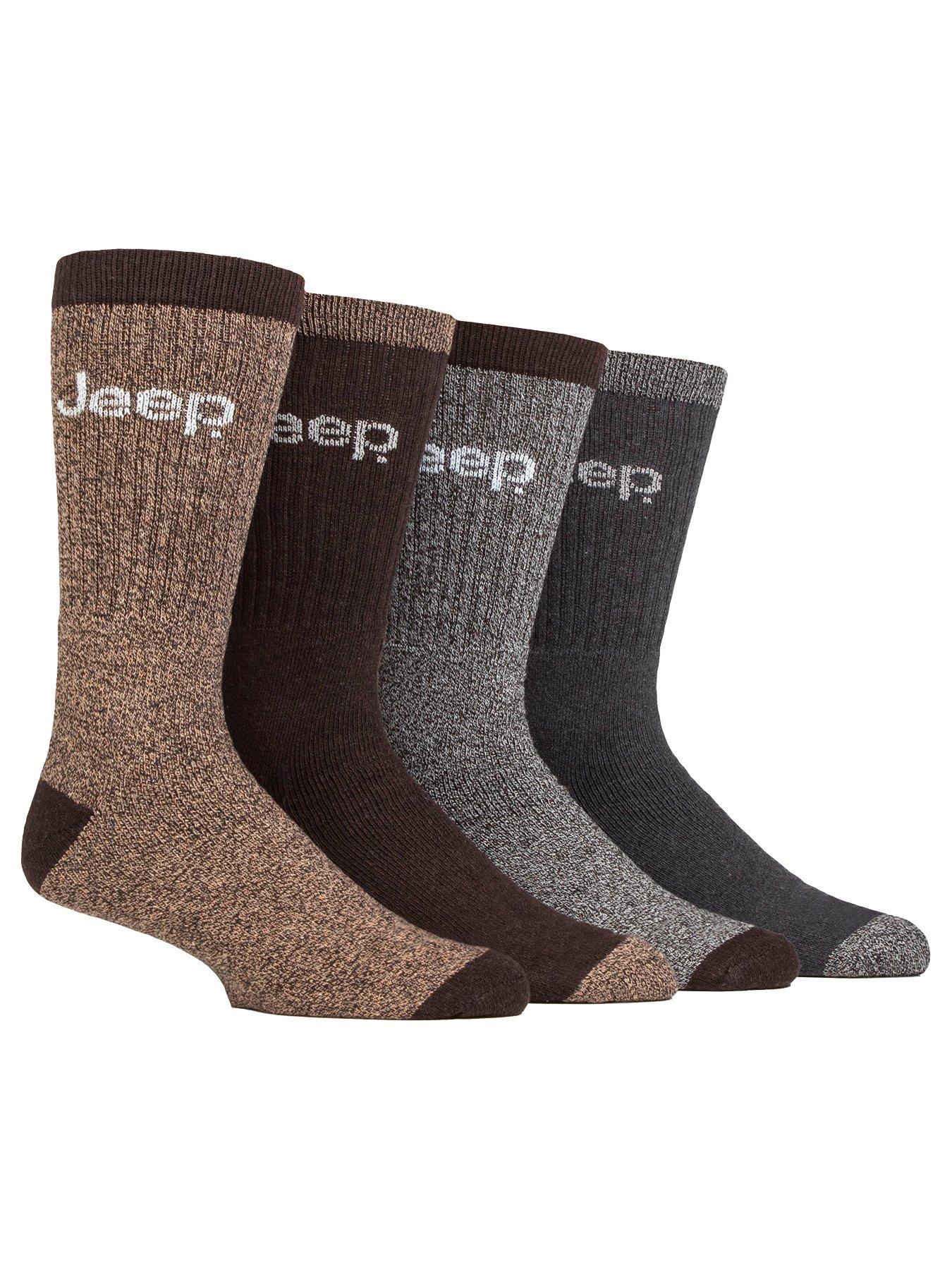 Jeep Marl Cotton Boot Crew Socks 4 Pack | Very