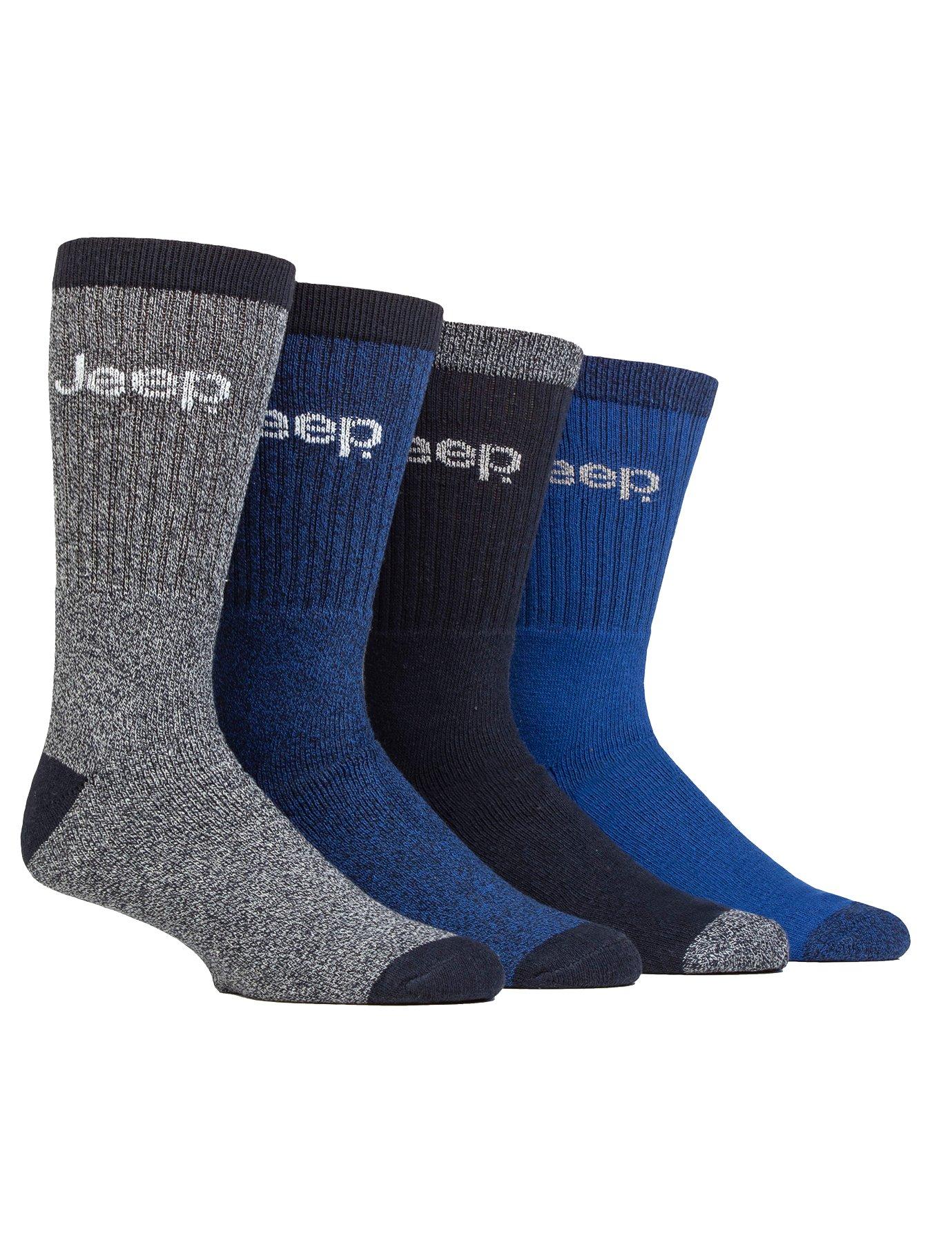 undefined Jeep Marl Cotton Boot Crew Socks 4 Pack