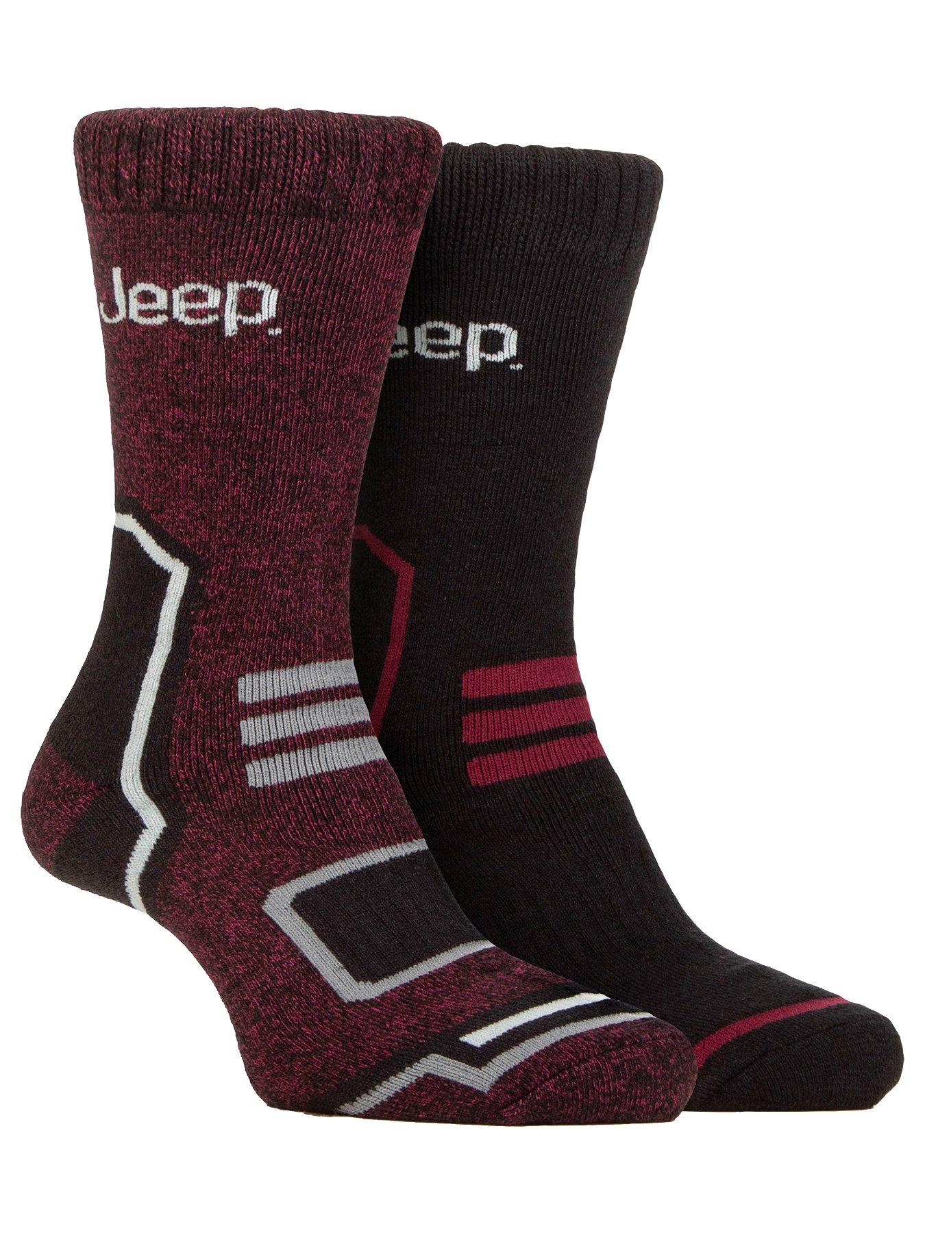 Jeep Tech Thermal Boot Crew Socks 2 Pack - Multi
