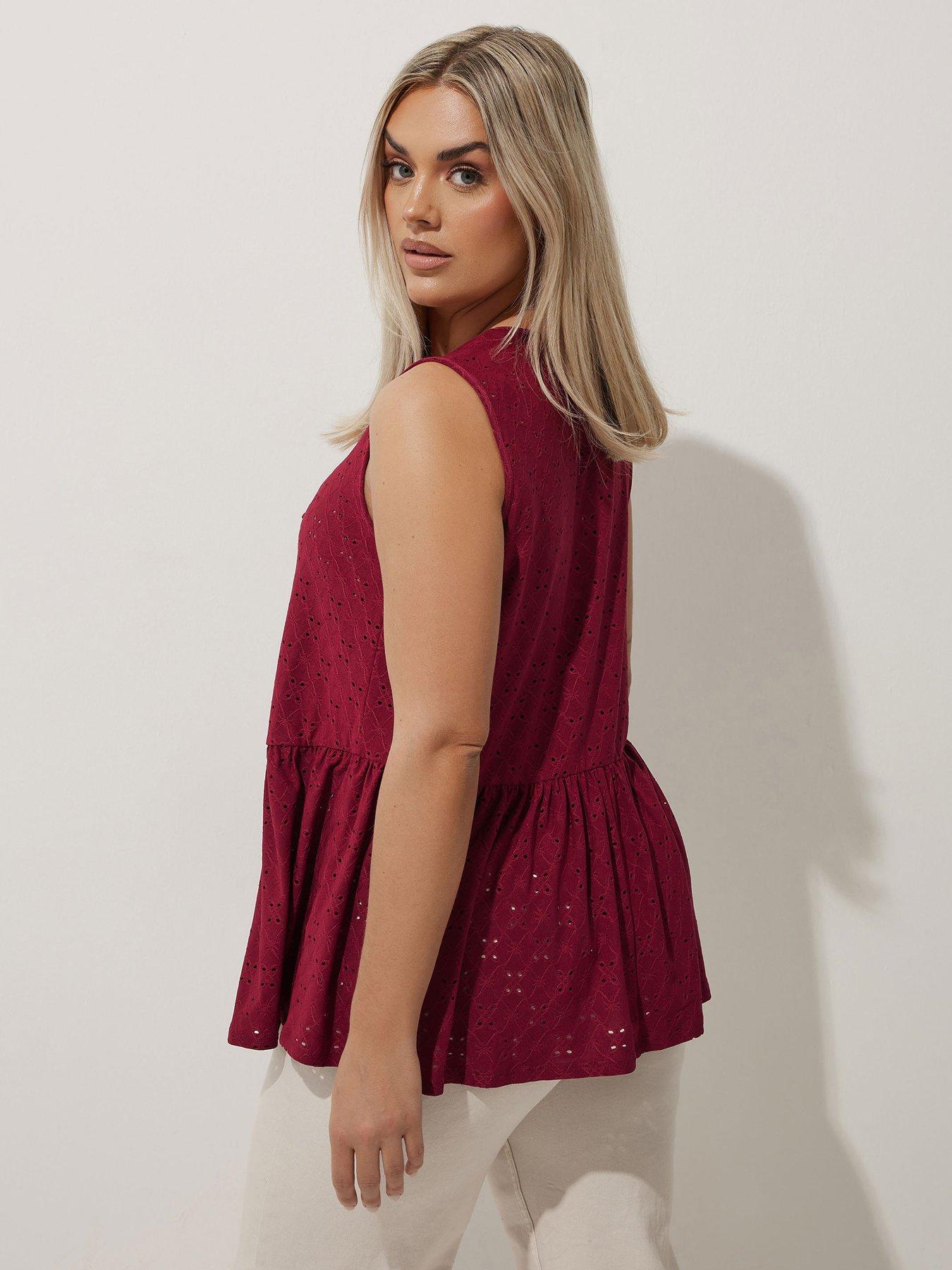 Image 2 of 4 of Yours Curve Anglaise Tie Vest