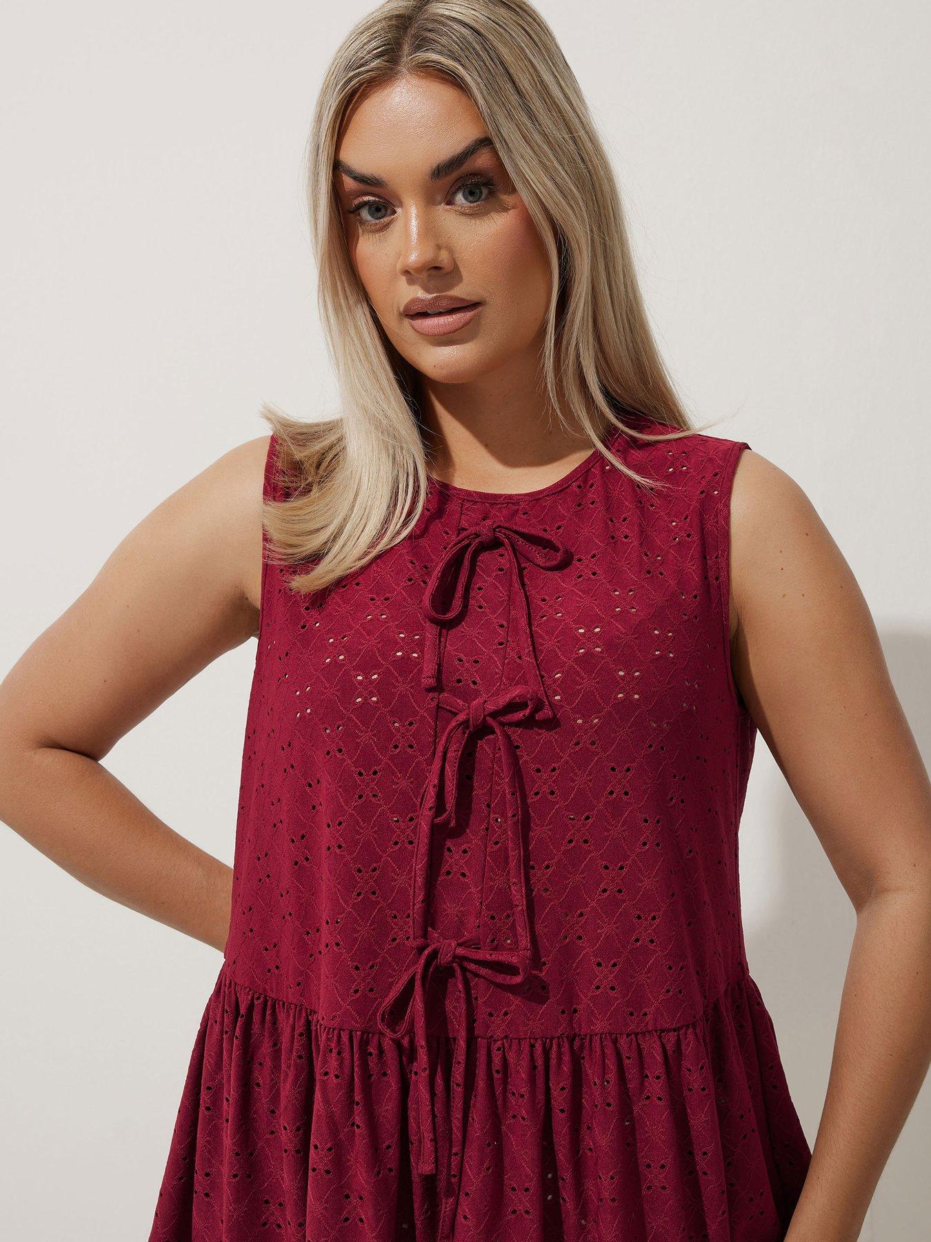 Image 4 of 4 of Yours Curve Anglaise Tie Vest