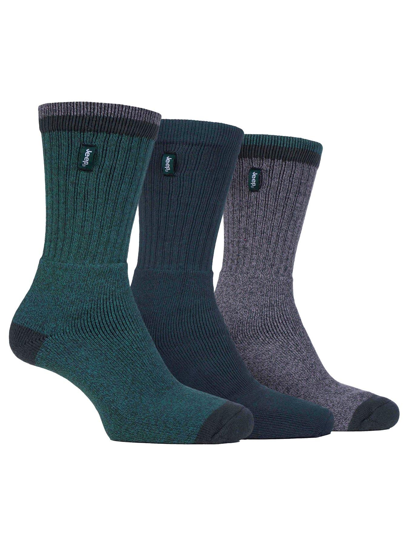 undefined Jeep Terrain Leisure Crew Socks 3 Pack - Green