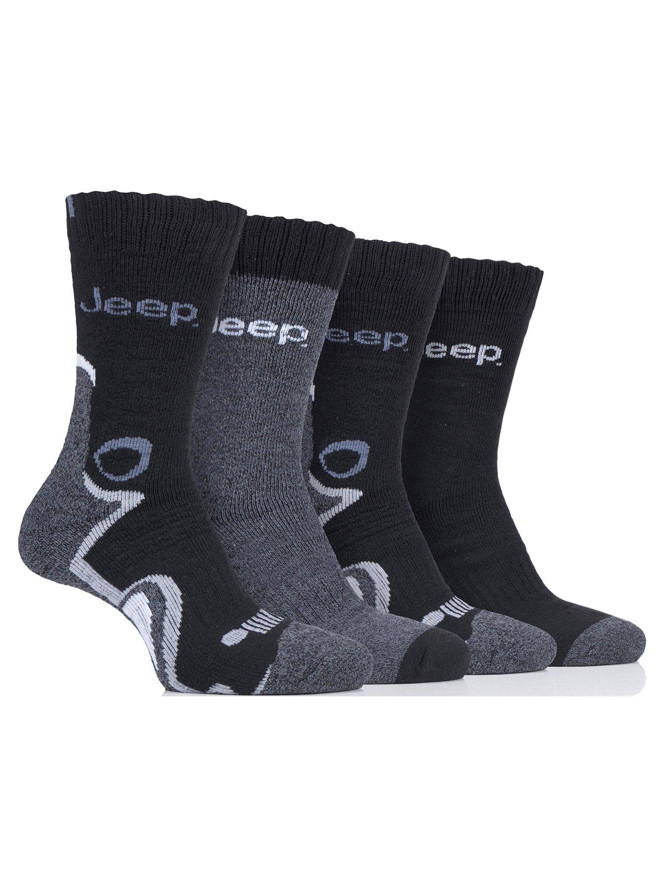 undefined Jeep Technical Performace Boot Crew Socks 4 Pack - Black