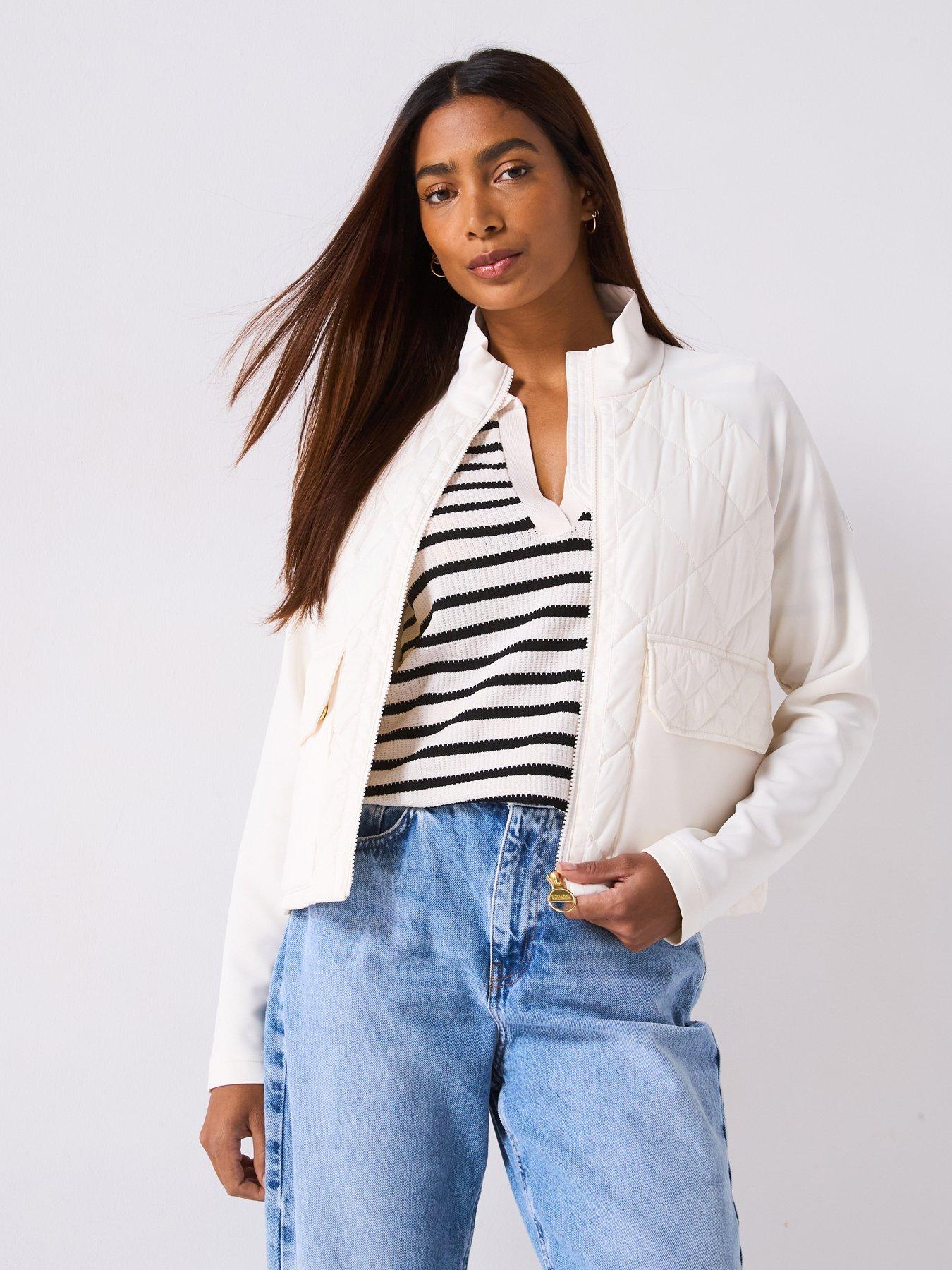 Barbour International Ebony Quilted Sweat - Beige