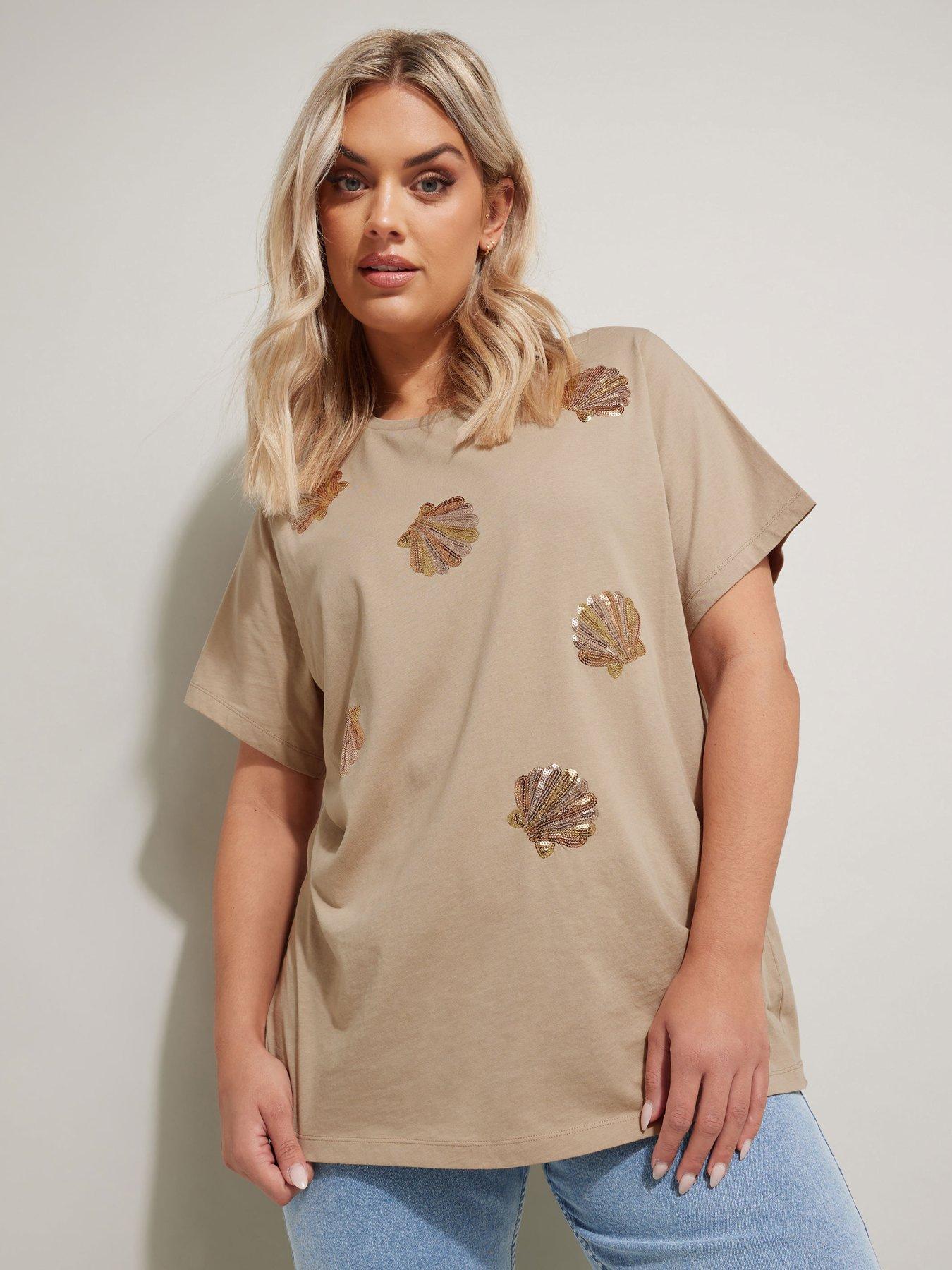 undefined Curve Sequin Shell T-Shirt