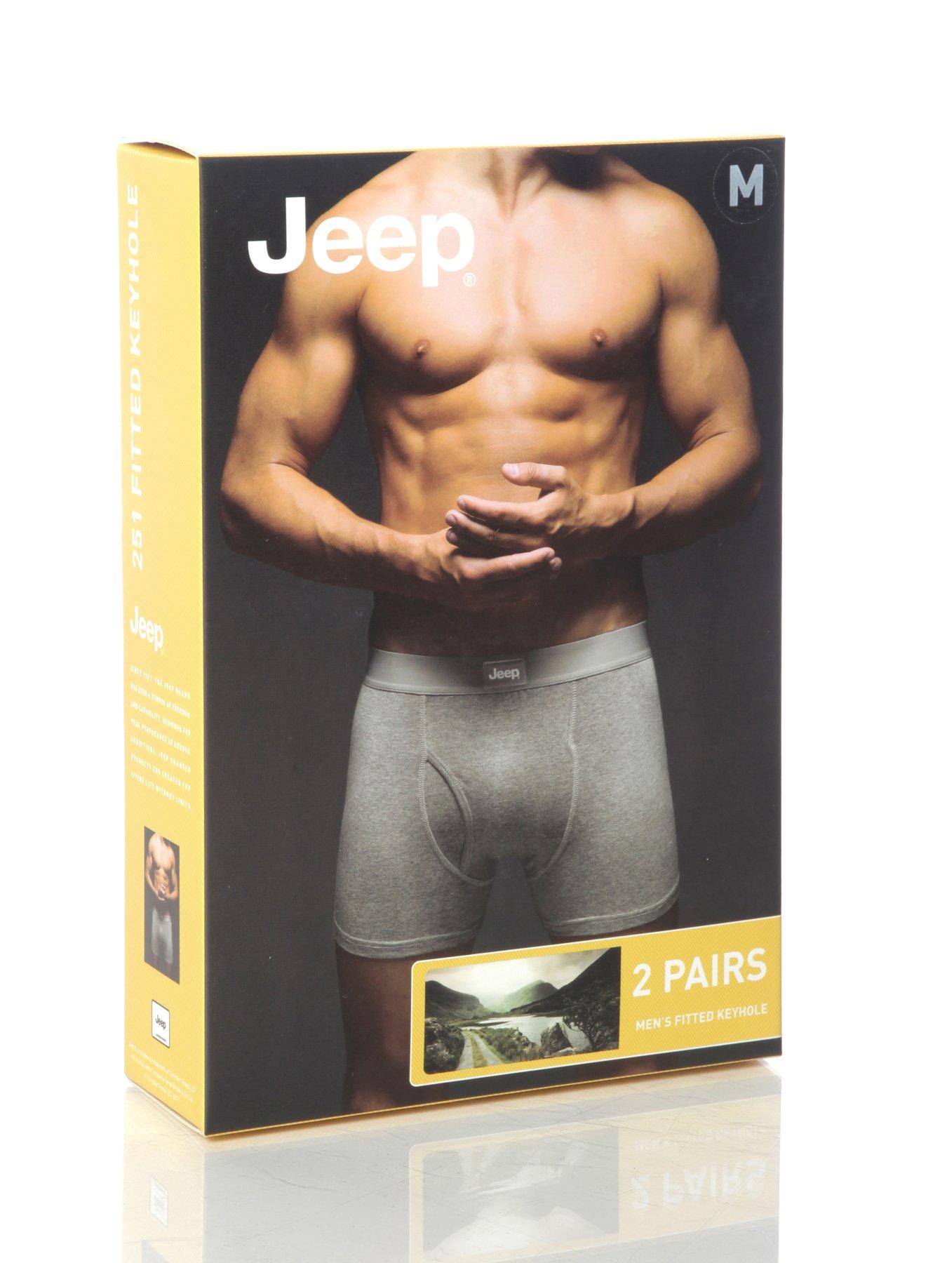 Image 2 of 3 of Sockshop Jeep Plain Keyhole Trunks 2 Pack - White