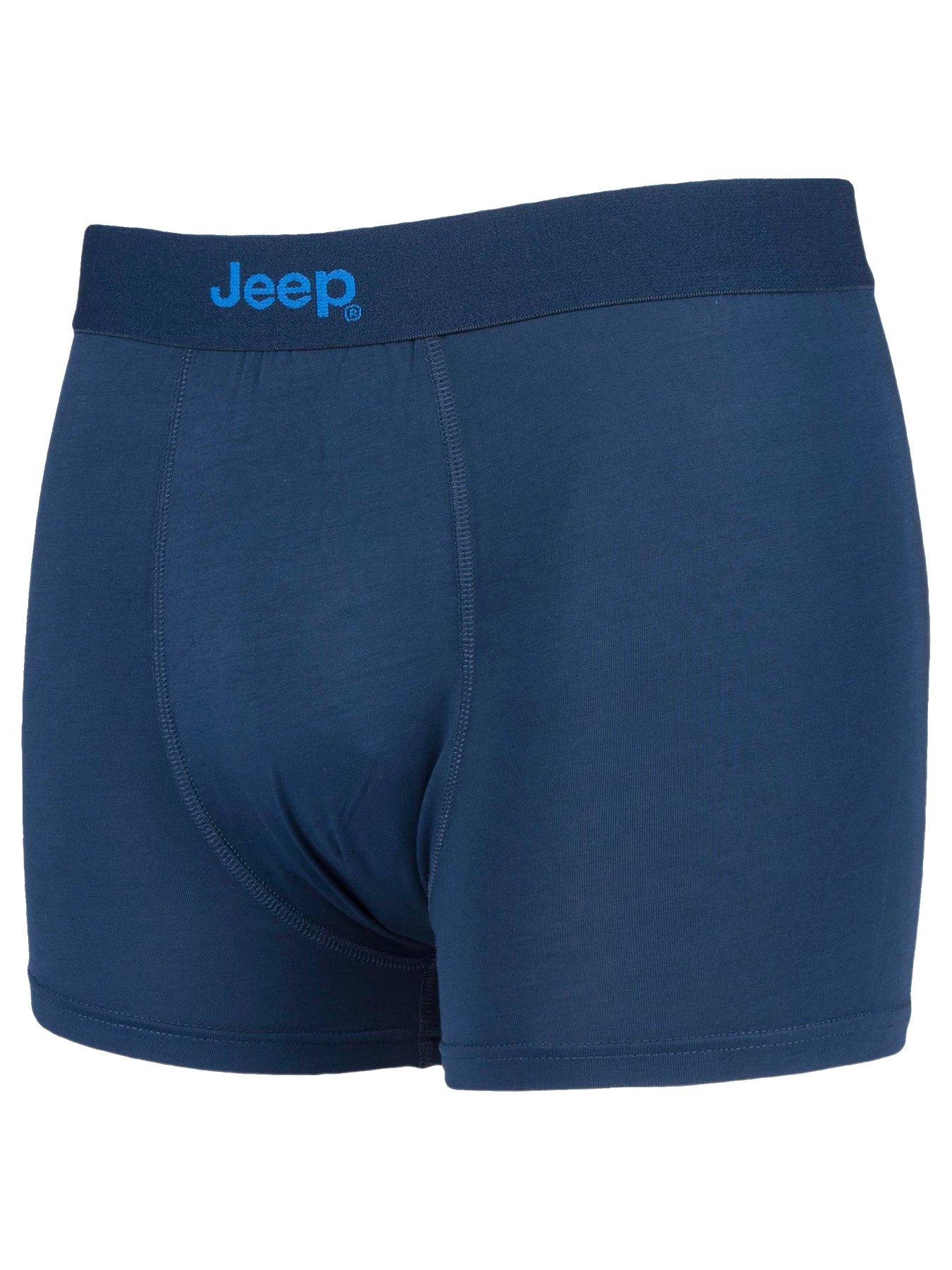 Image 1 of 2 of Sockshop Jeep Stripe Bamboo Trunks 2 Pack - Navy