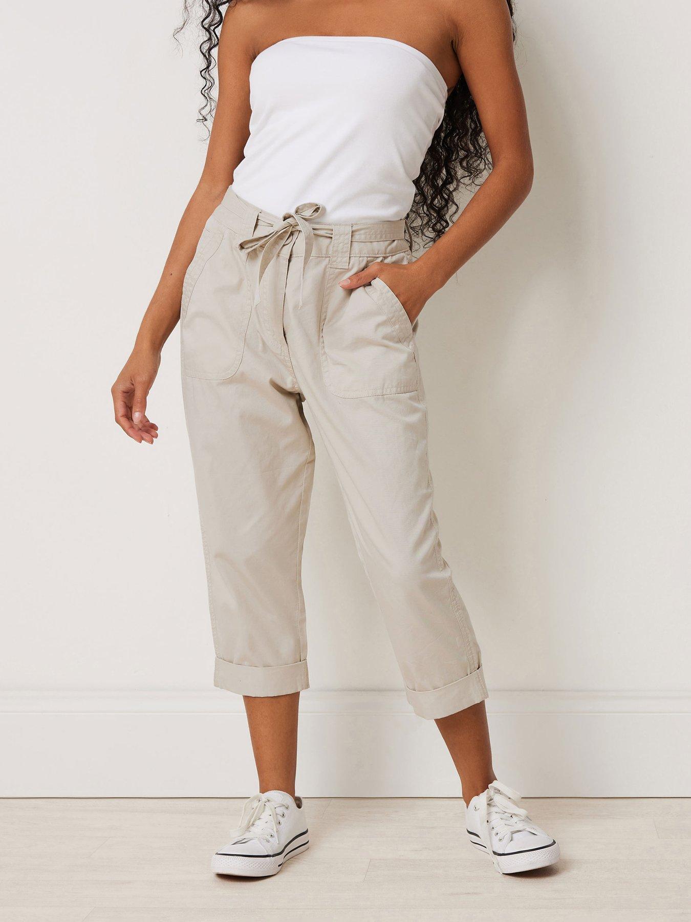 undefined Petite Poplin Crop Trouser