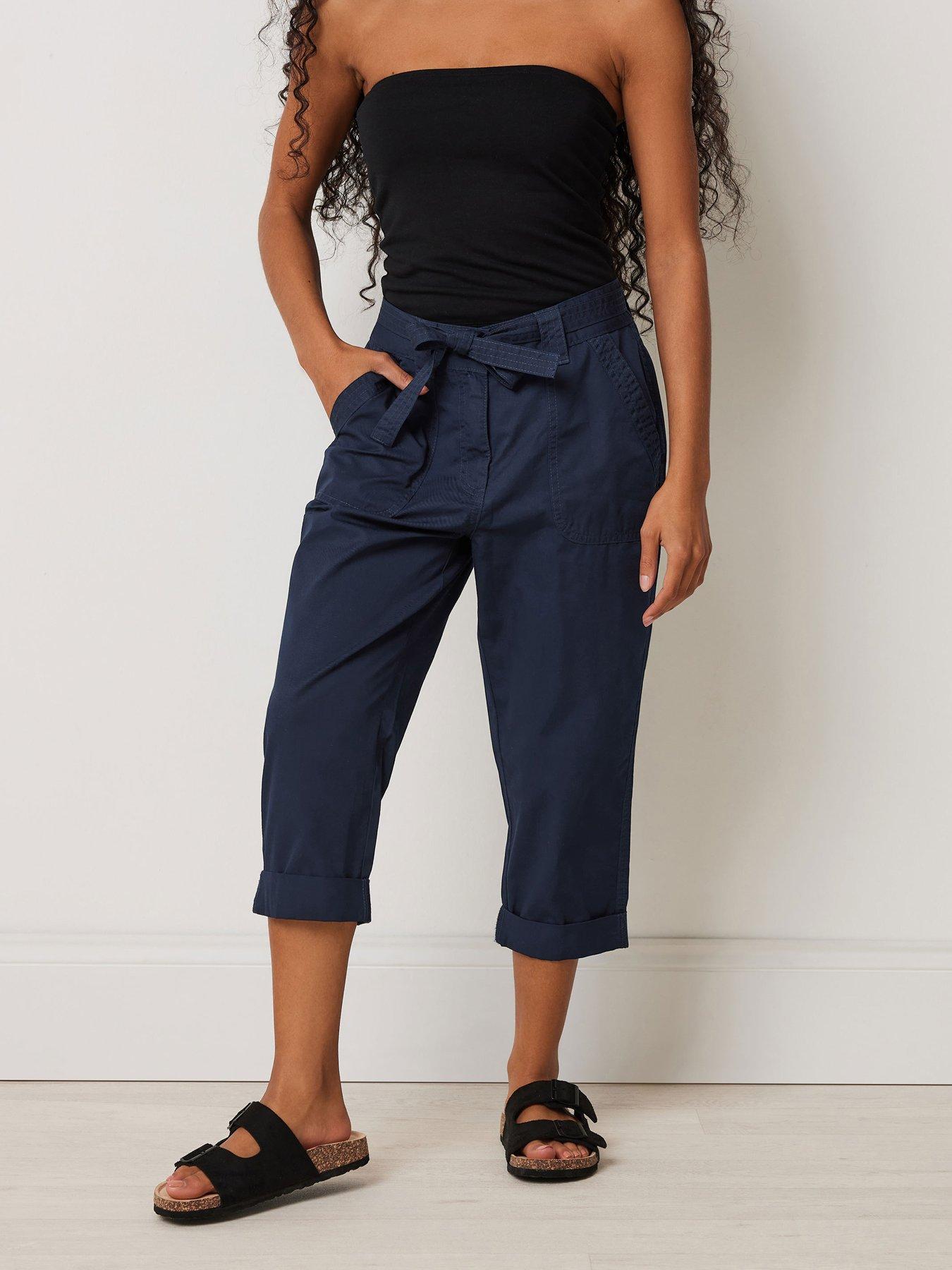 undefined Petite Poplin Crop Trouser