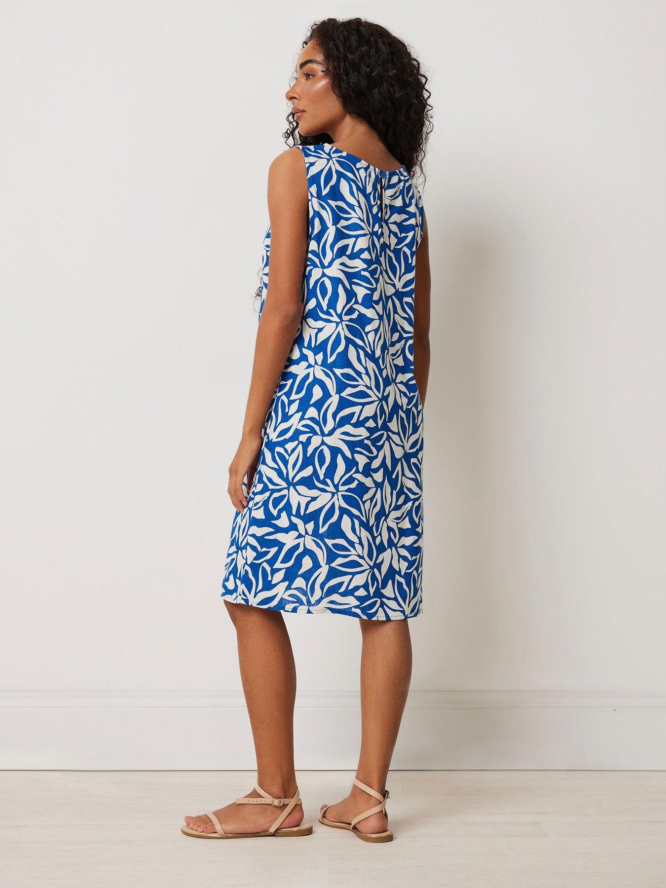 Image 2 of 4 of M&Co Petite Petite Abstract Print Shift Dress