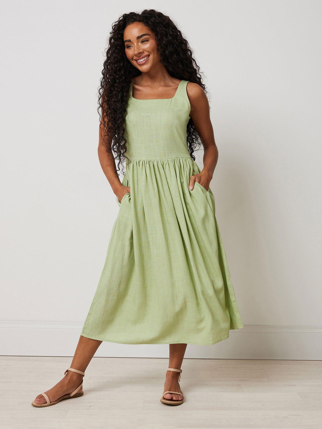 undefined Petite Sleeveless Fit & Flare Dress