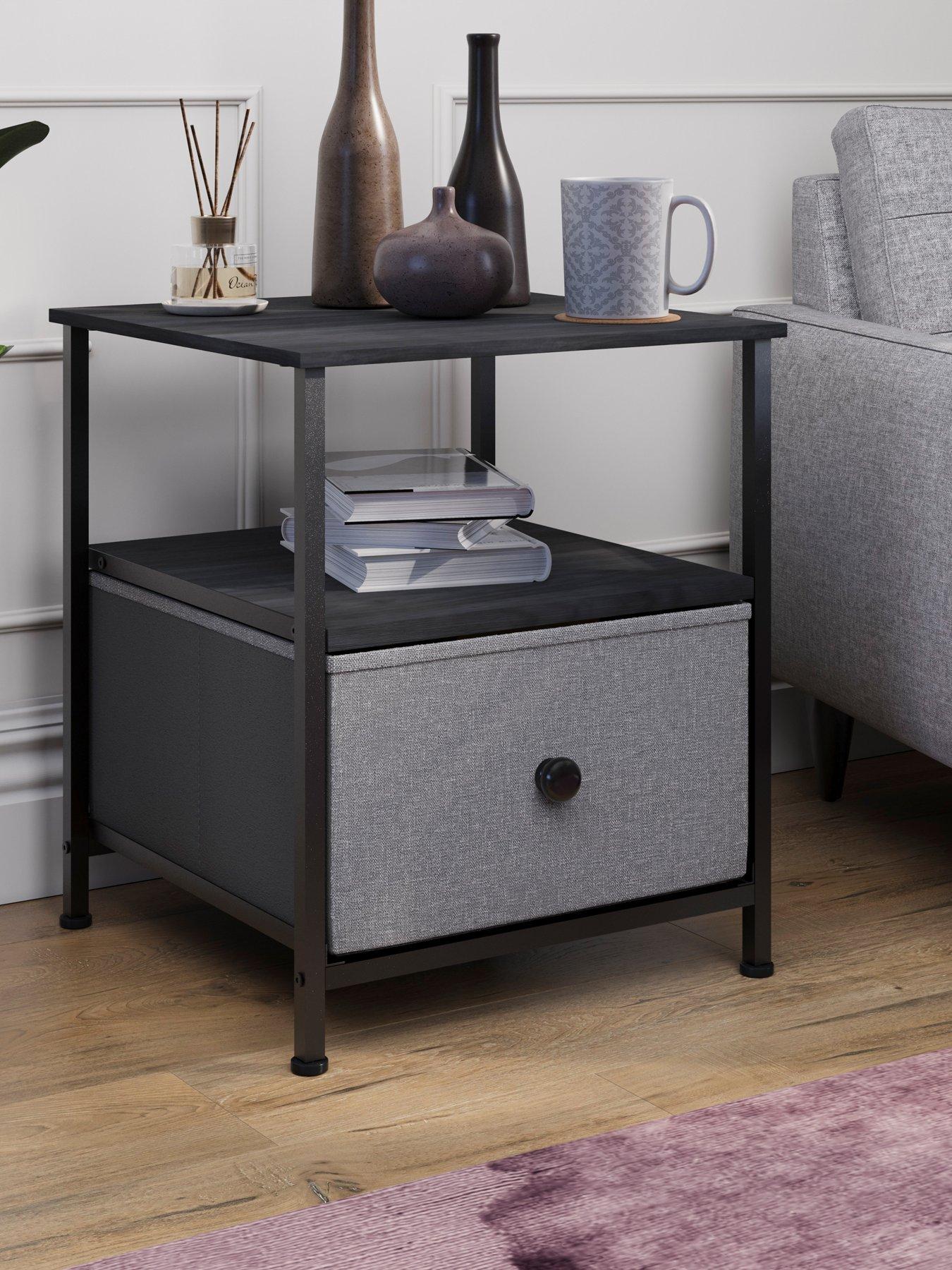 Product photograph of Vida Designs Chorley 1 Drawer Fabric Chest from very.co.uk