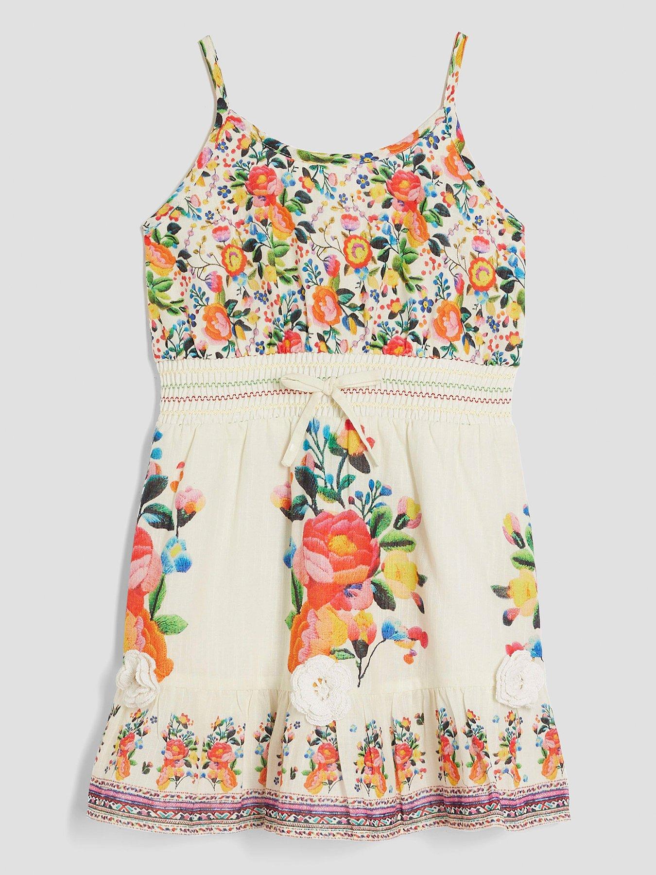 undefined Girls Del Maar Floral Dress - White
