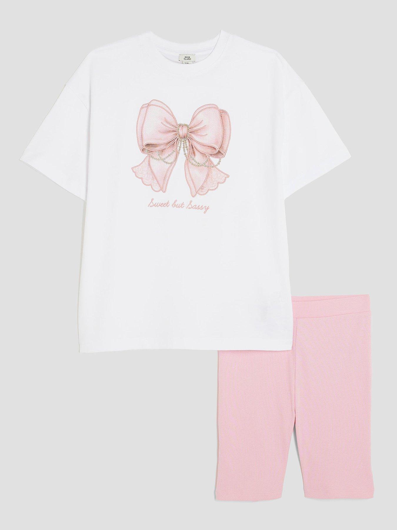 undefined Older Girls Bow Cycle Set - Pink