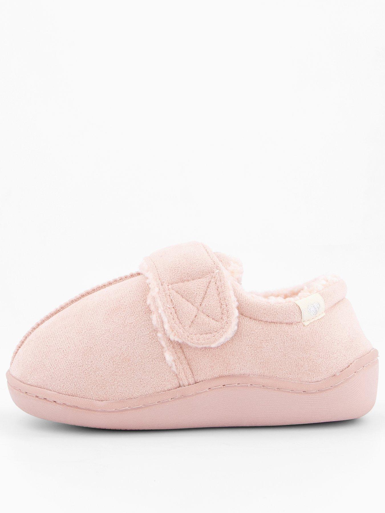 V by Very Younger Girls Touch Strap Slipper - Pink