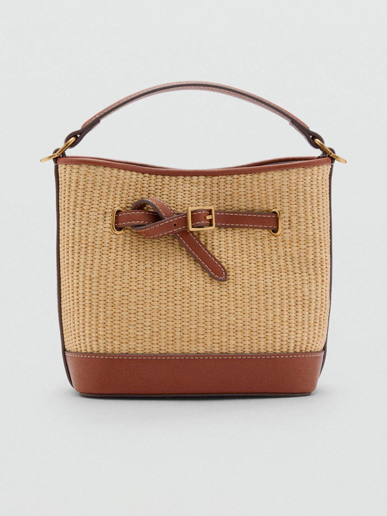 undefined Raffia-effect Bucket Bag