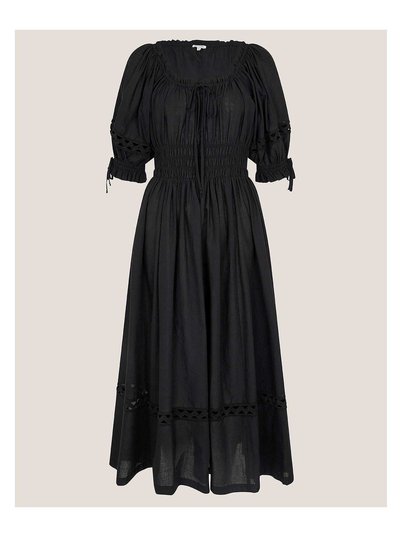 Monsoon Riley Ric Rac Dress - Black | Very