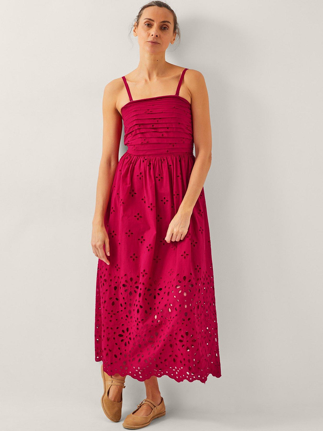 undefined Etta Broderie Dress - Red