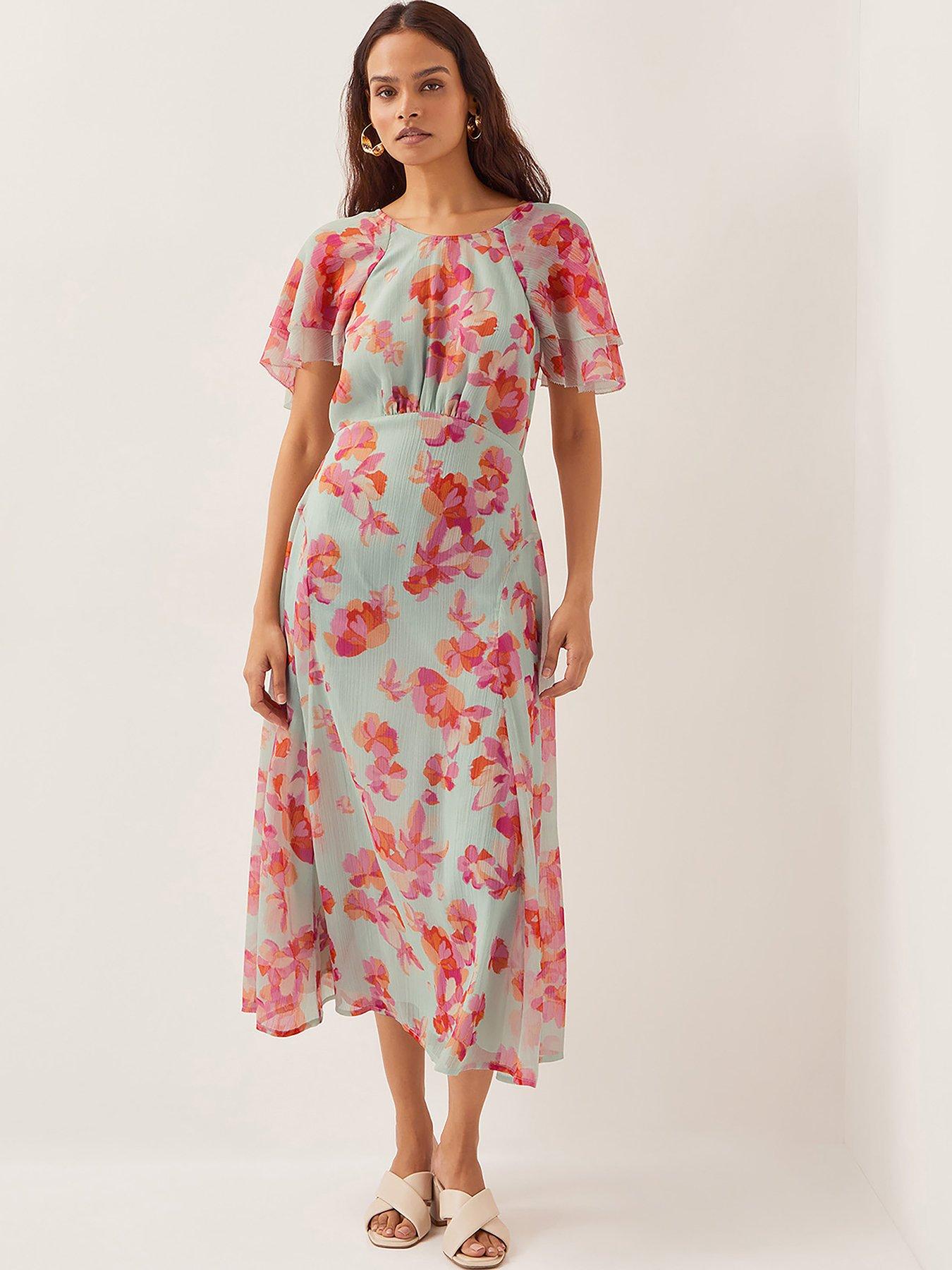 monsoon mint green dress Buy Monsoon Sage Green Mona Angel Sleeve Maxi Dress from Next USA