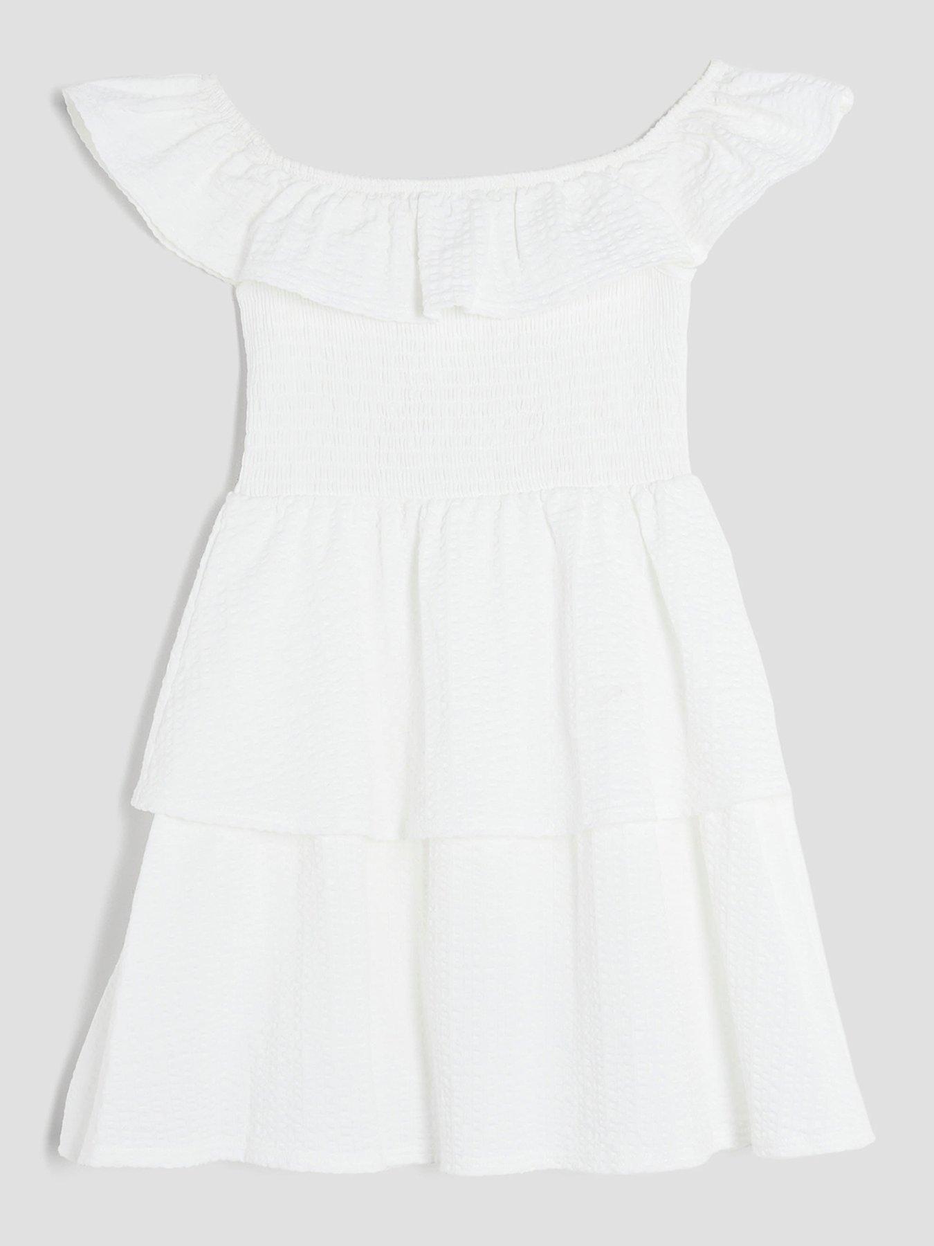 undefined Older Girls Bardot Rara Dress  - White