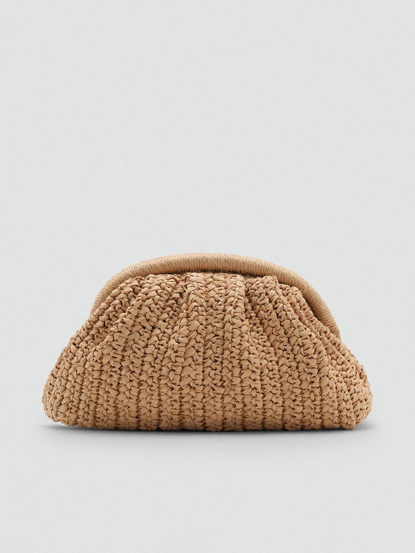 undefined Natural Fiber Clutch Bag