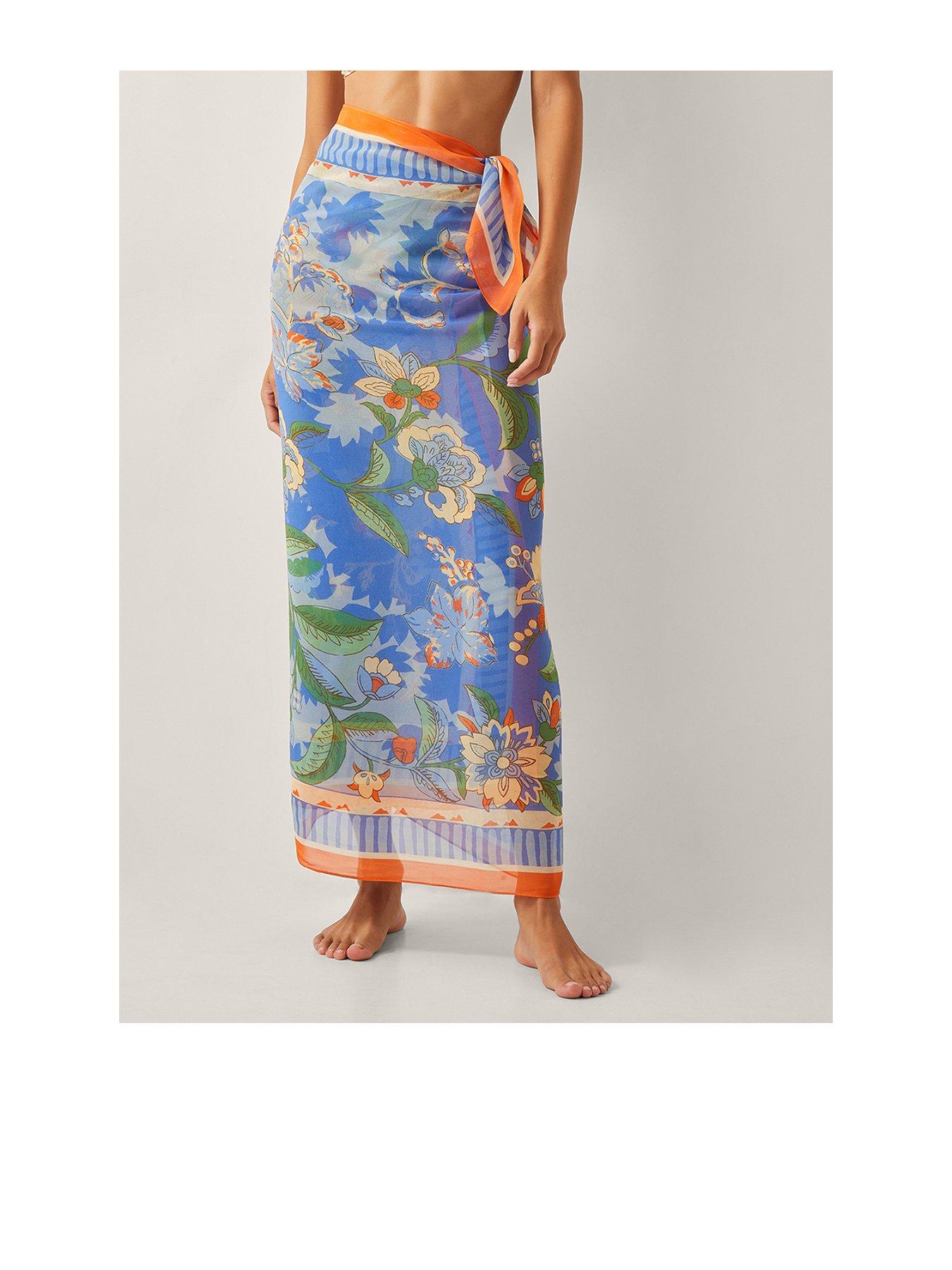 Monsoon Helena Print Sarong - Blue