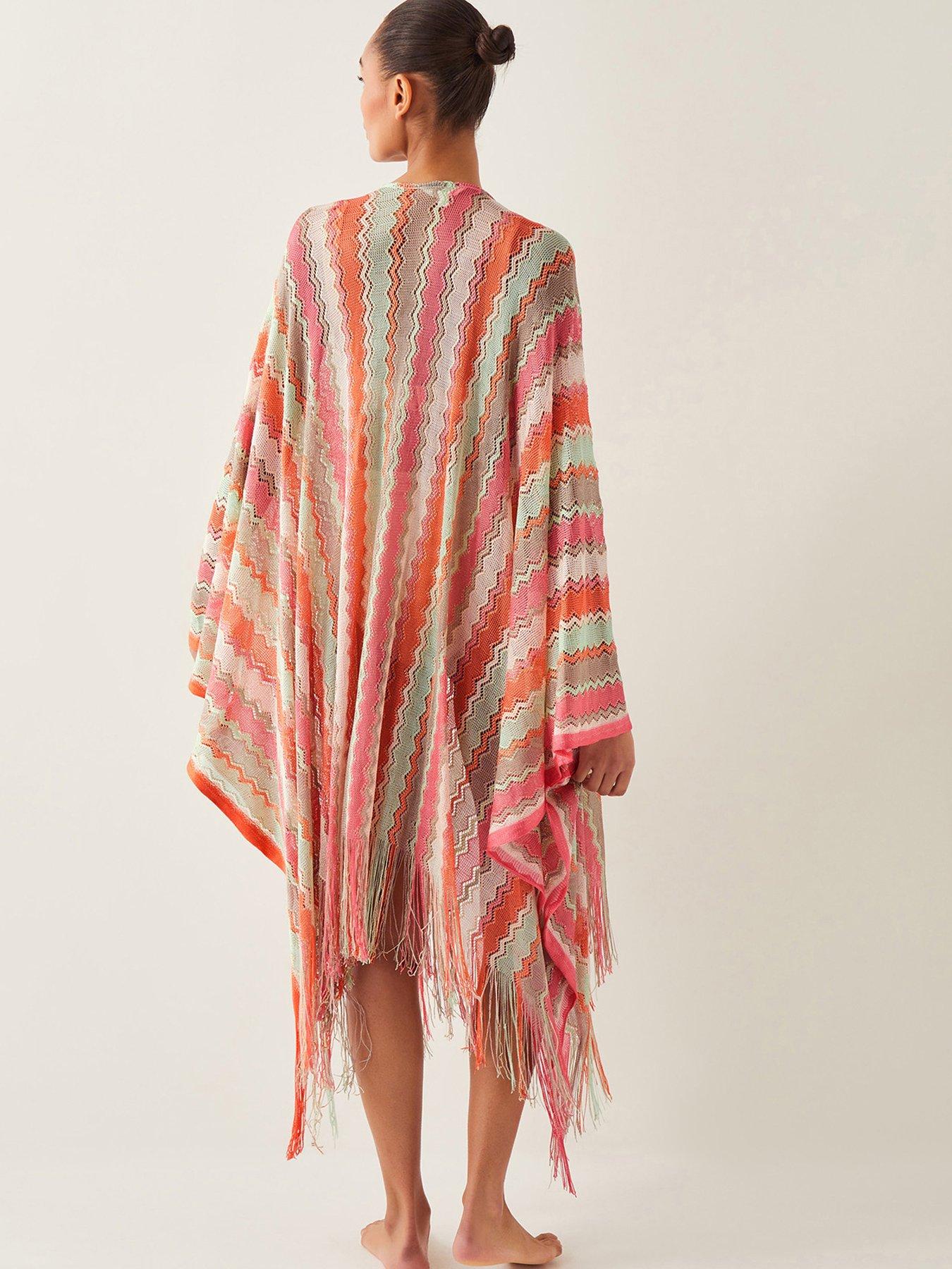 Image 2 of 5 of Monsoon Clara Zig Zag Kaftan - Orange
