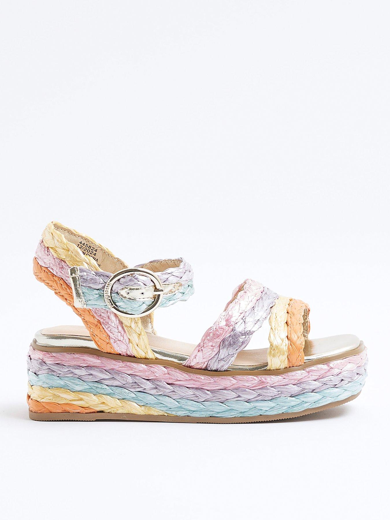 undefined Girls Ombre Wedge Sandals - Rainbow