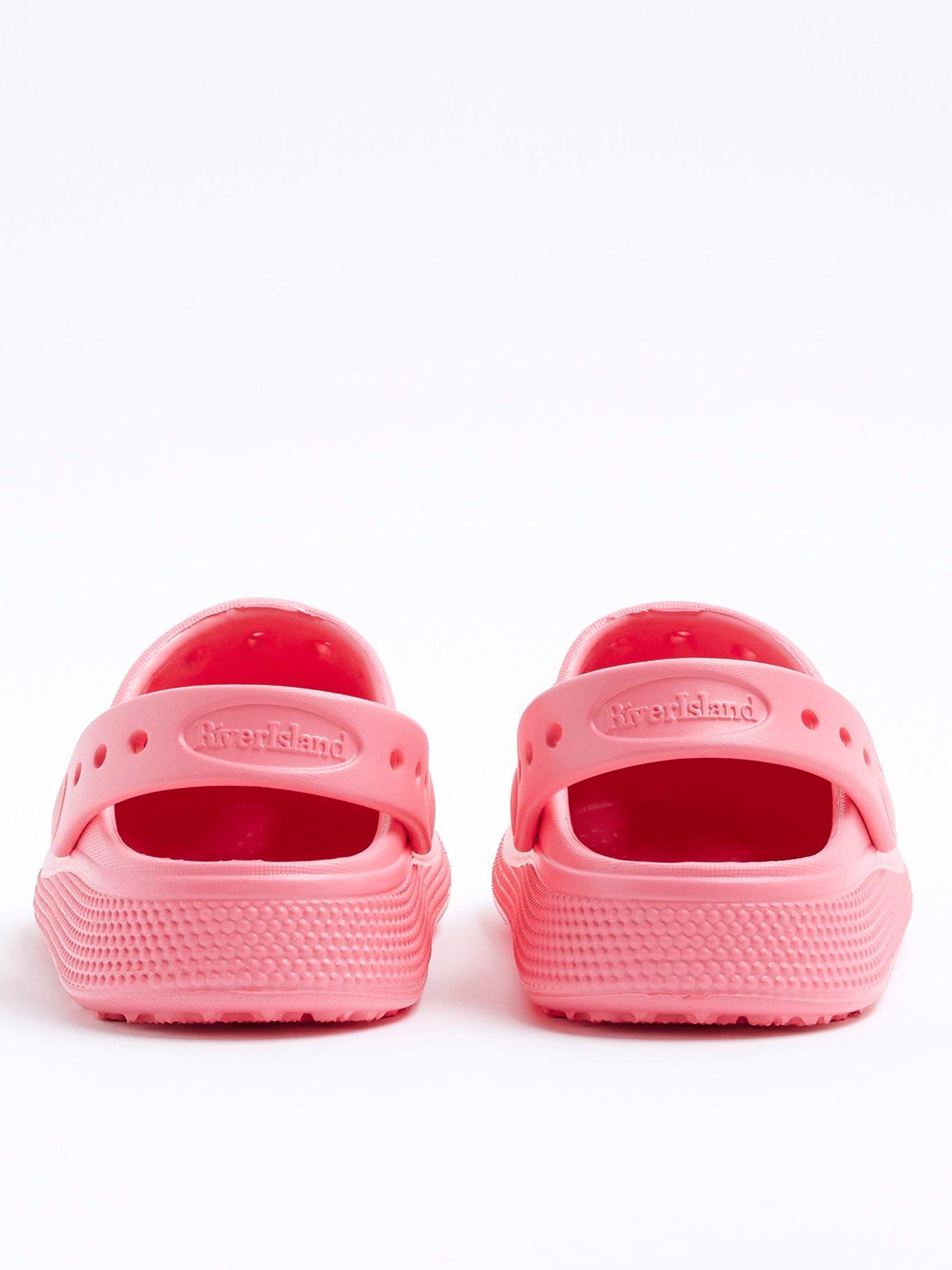 Image 3 of 5 of River Island Older Girls Heart Gem Clogs - Pink