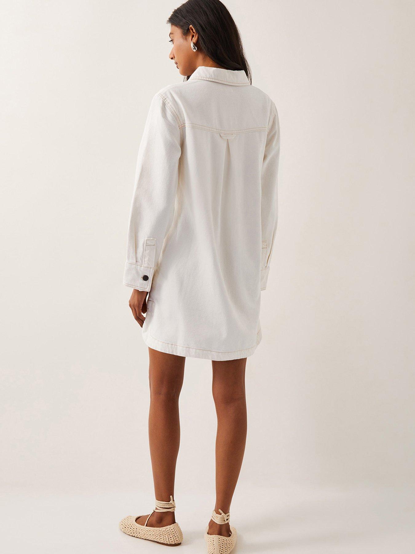 Image 2 of 6 of Monsoon Nara Tunic Dress - Ecru