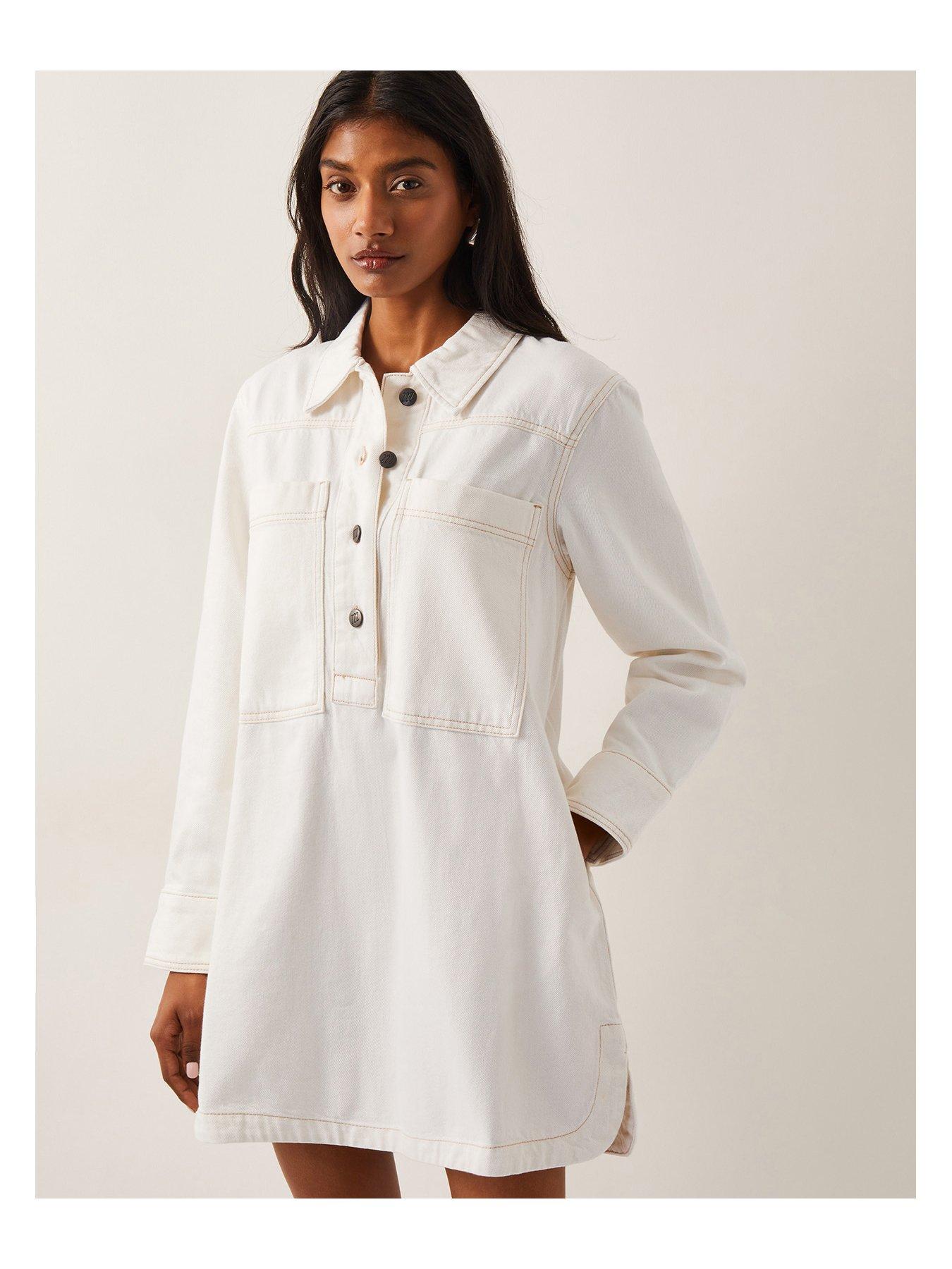 Image 4 of 6 of Monsoon Nara Tunic Dress - Ecru