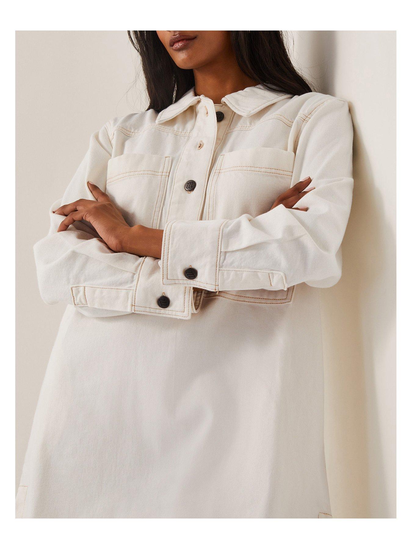 Image 5 of 6 of Monsoon Nara Tunic Dress - Ecru