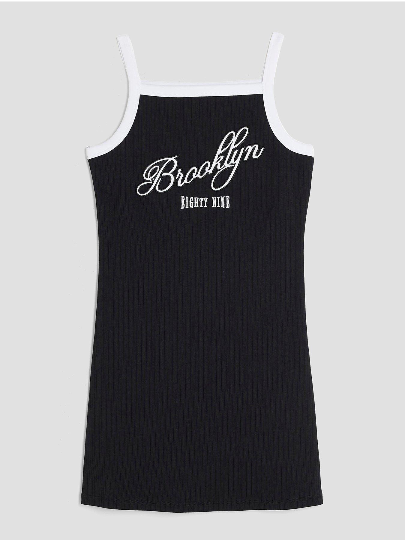 undefined Girls Brooklyn Ribbed Column Dress - Black