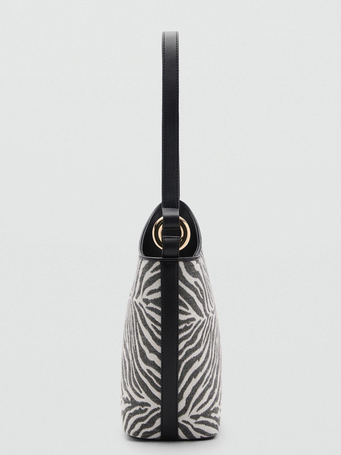 Image 4 of 5 of Mango Large Zebra Print Bucket Bag