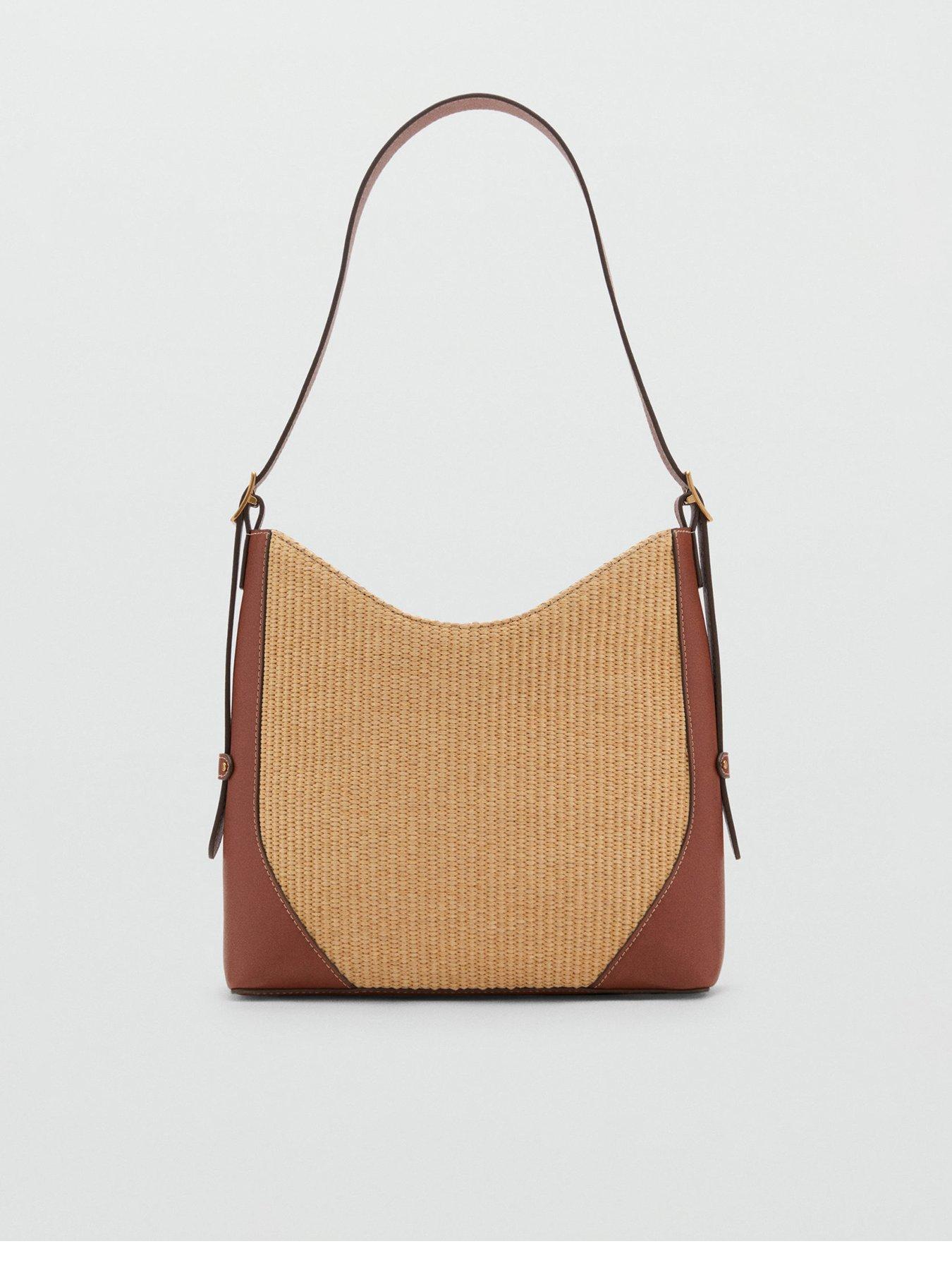undefined Raffia-effect Shoulder Bag