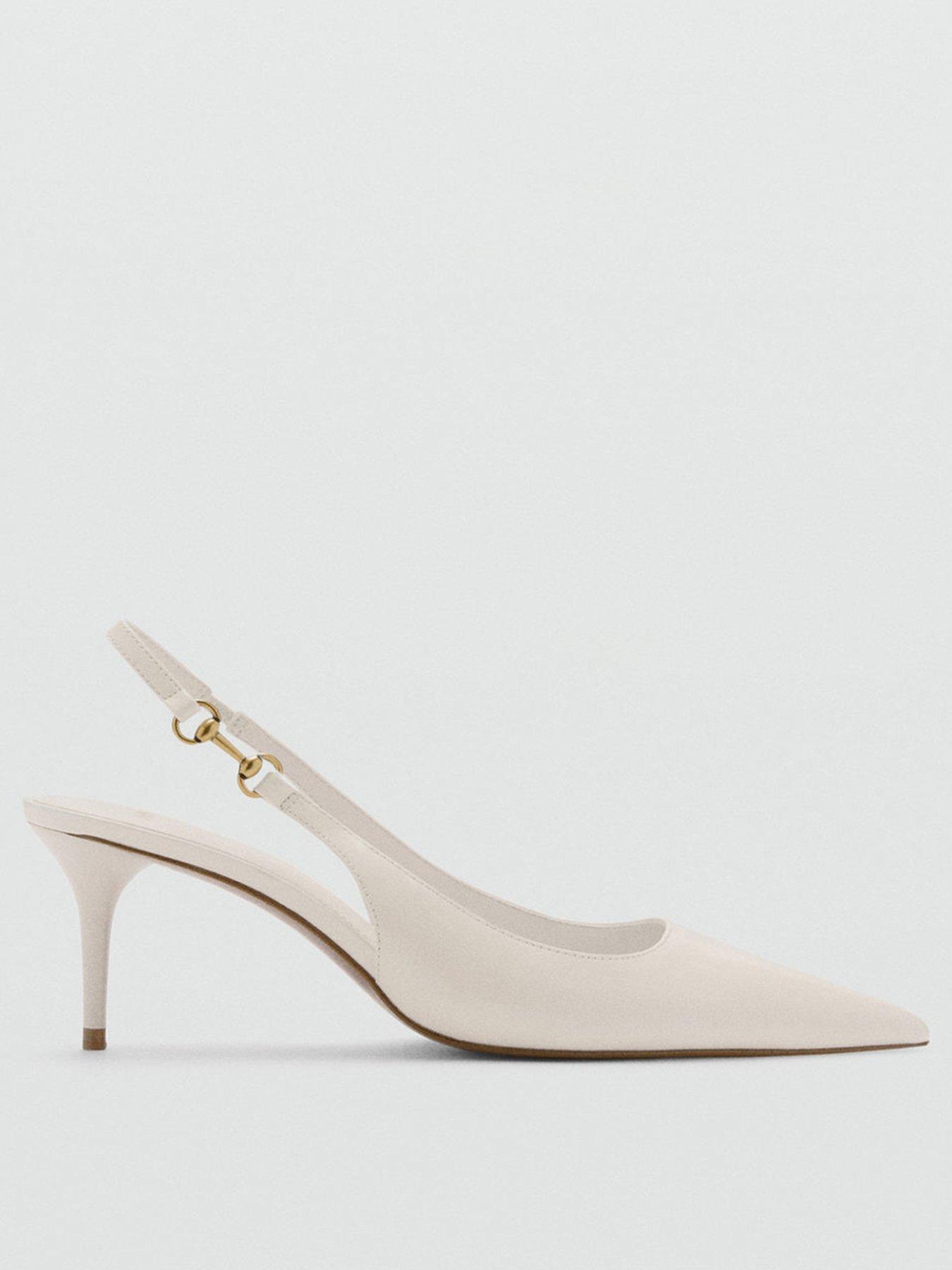 undefined Heeled Shoes With Link Detail - Beige