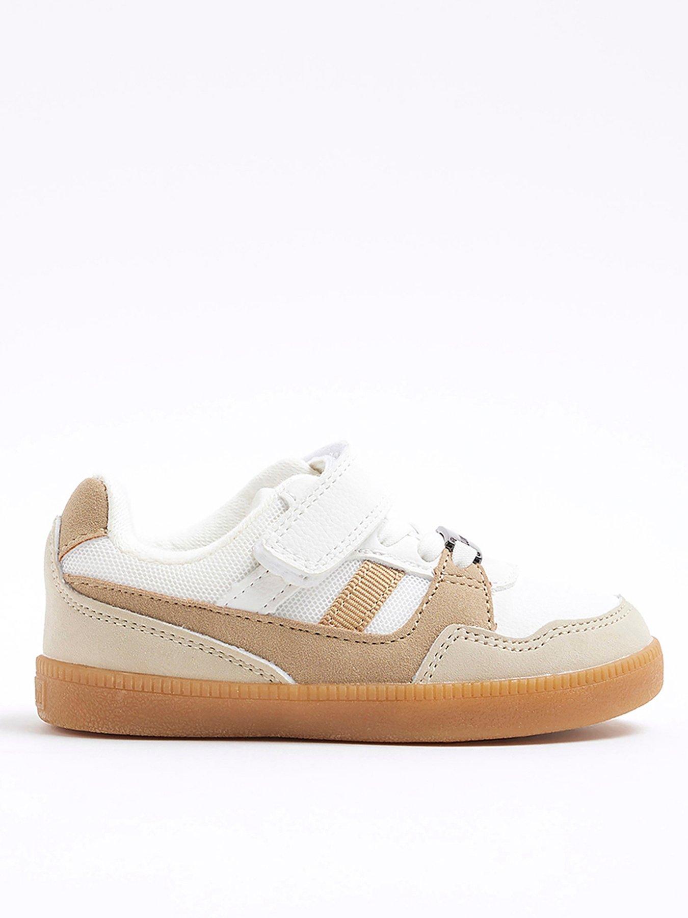 Image 1 of 5 of River Island Mini Boy Mesh Plimsolls - White