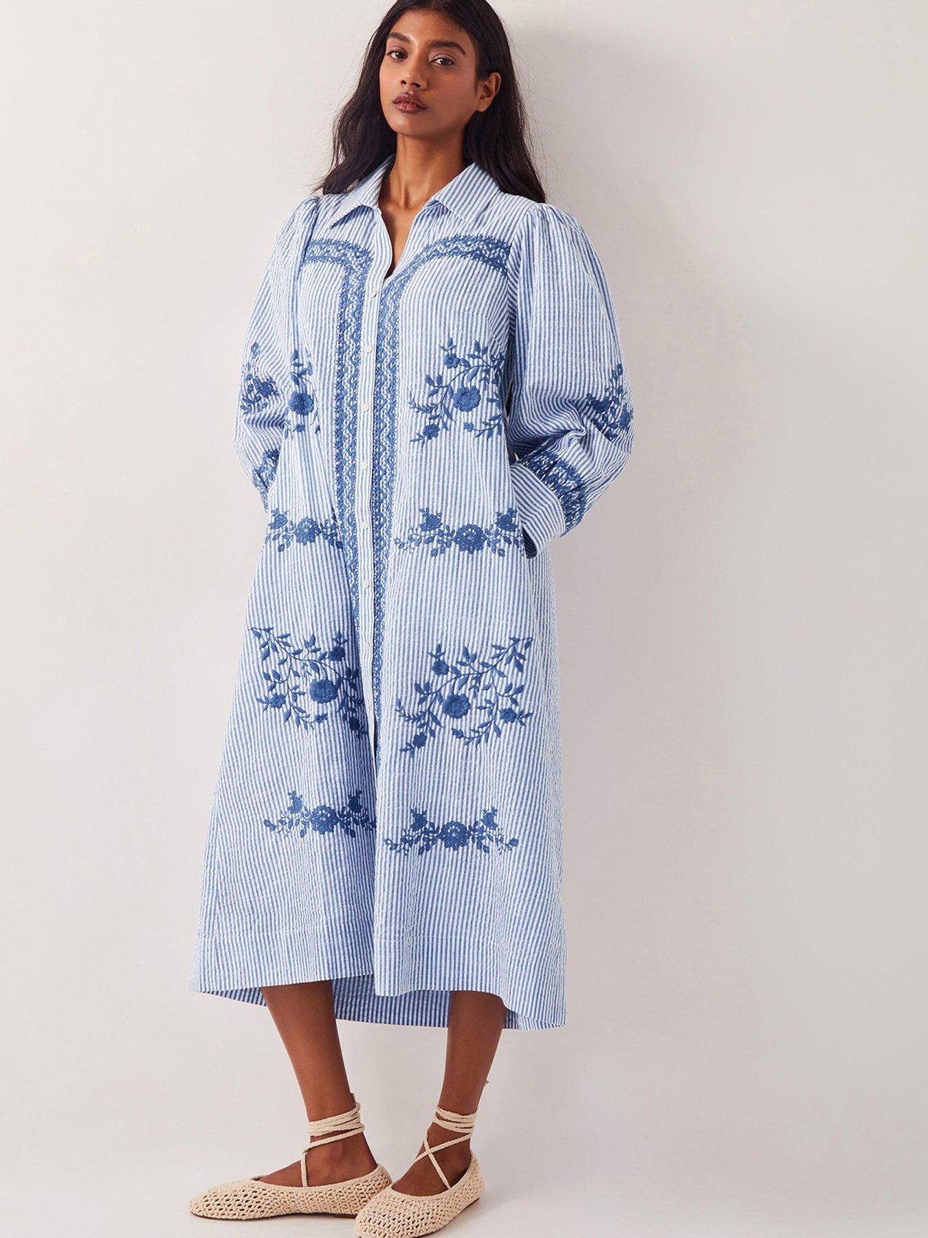 undefined Marlowe Embellished Dress - Blue