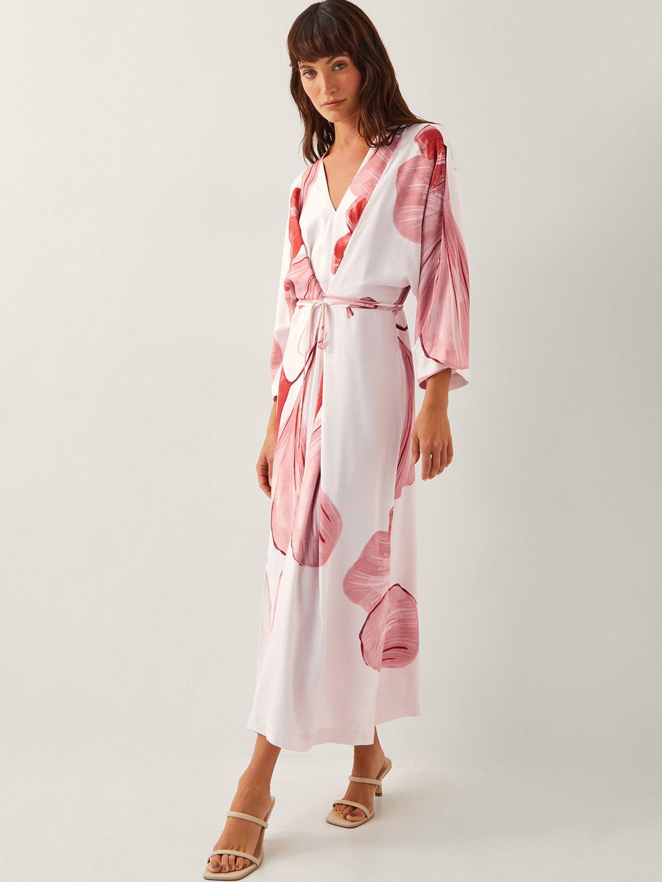 Monsoon June Kimono Dress - Ivory | Very