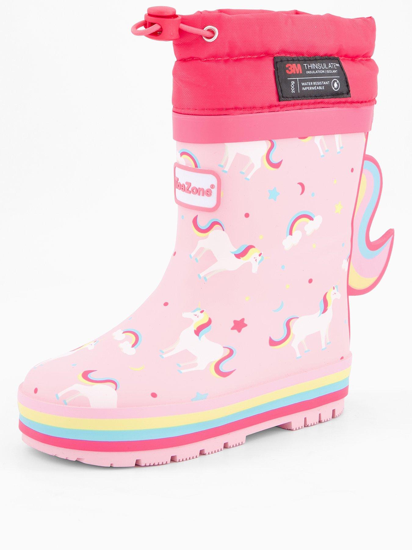 Image 2 of 7 of V by Very Girls Unicorn Thinsulate Rubber Wellies