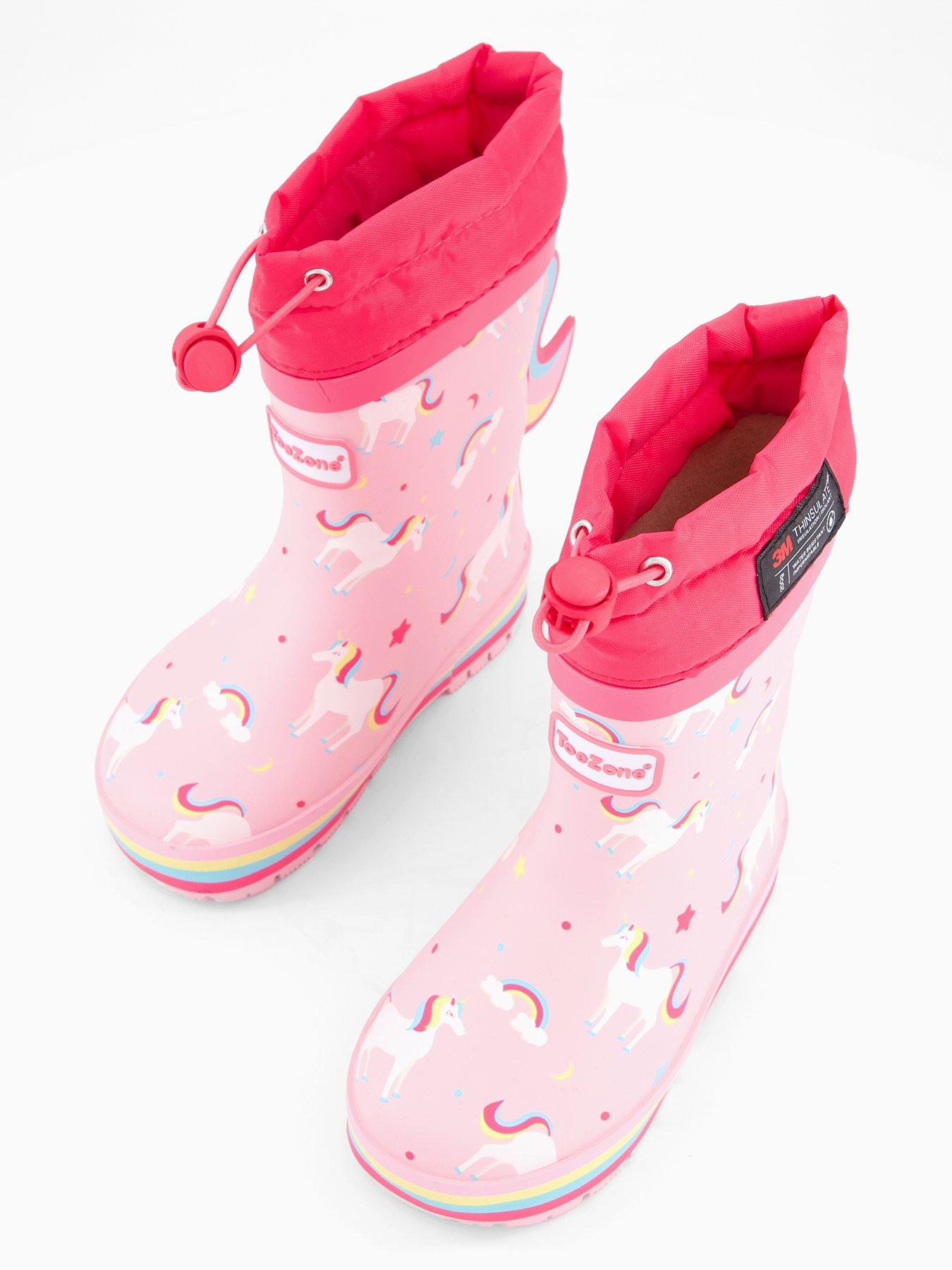 Image 3 of 7 of V by Very Girls Unicorn Thinsulate Rubber Wellies