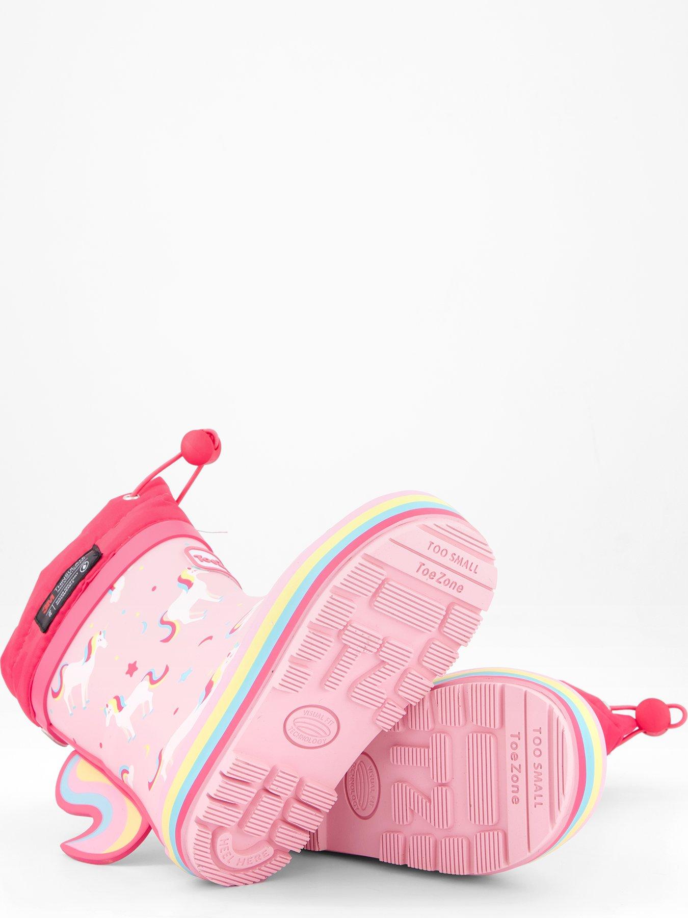 Image 4 of 7 of V by Very Girls Unicorn Thinsulate Rubber Wellies