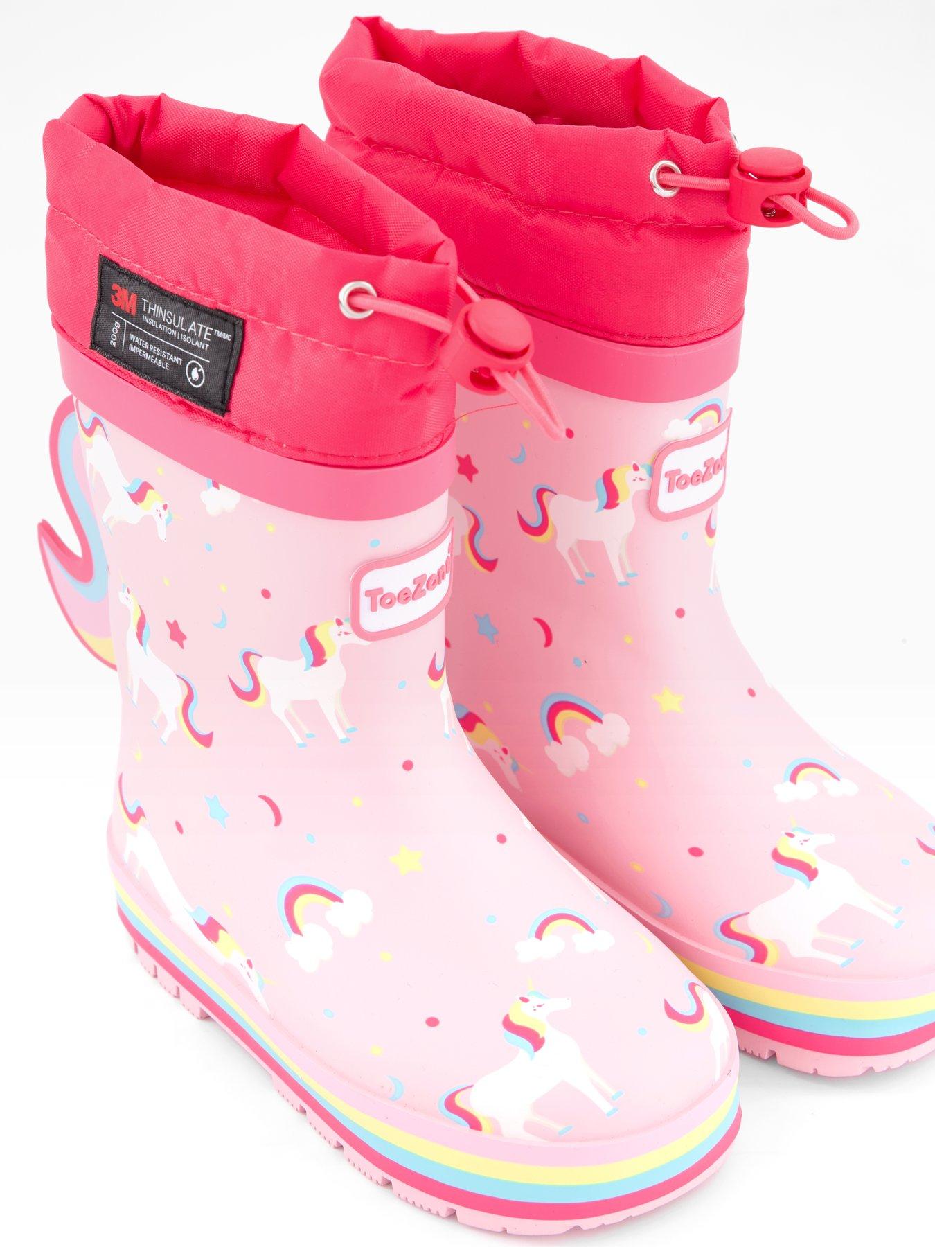 Image 5 of 7 of V by Very Girls Unicorn Thinsulate Rubber Wellies