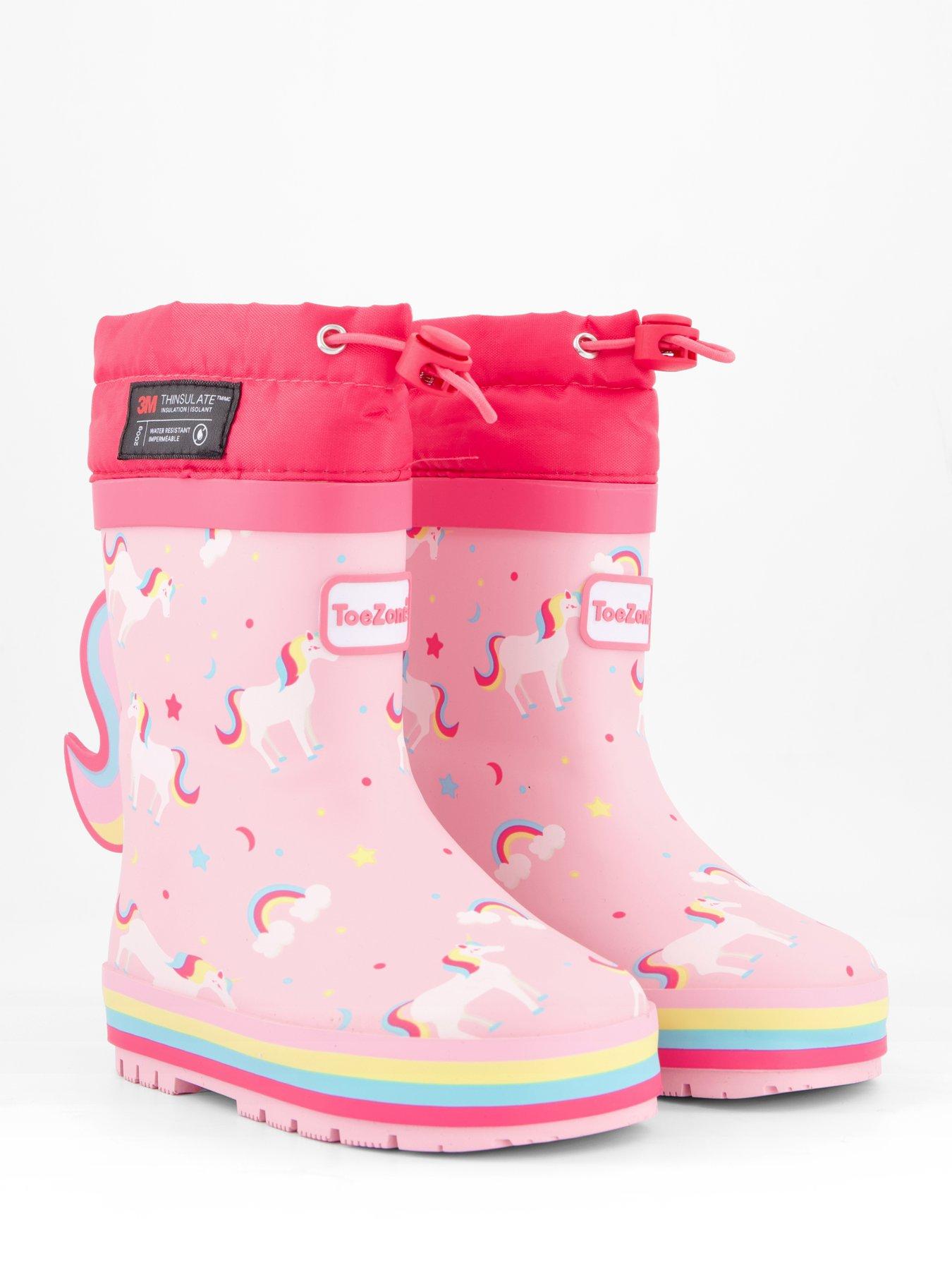 Image 6 of 7 of V by Very Girls Unicorn Thinsulate Rubber Wellies