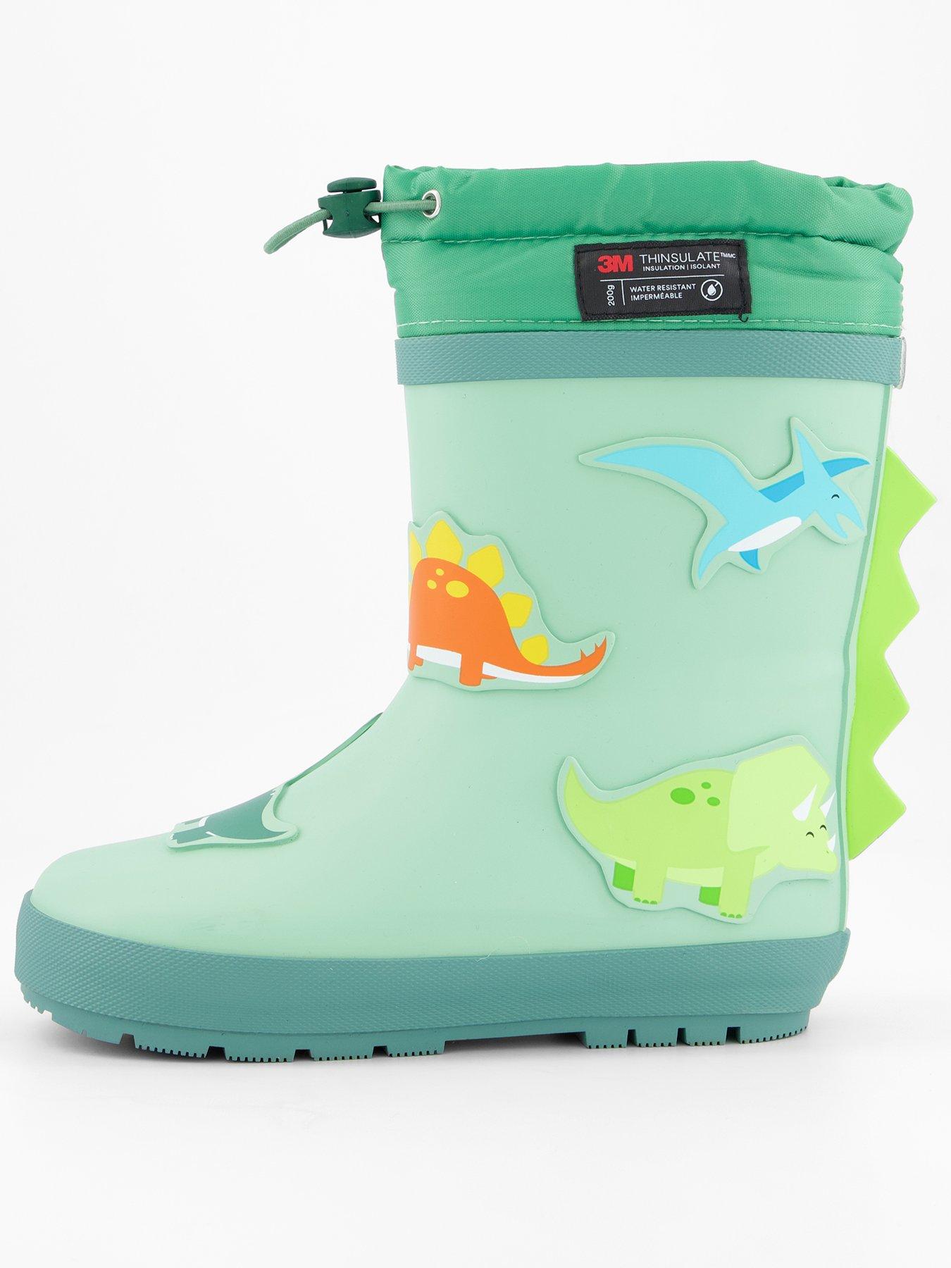 undefined Boys Dinosaur Thinsulate Rubber Wellies