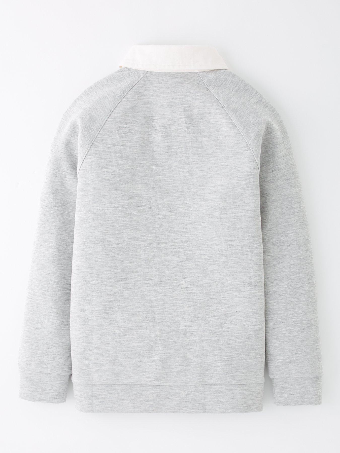 Image 2 of 4 of Mini V by Very Boys Elevated Heavyweight Collar Sweatshirt - Grey